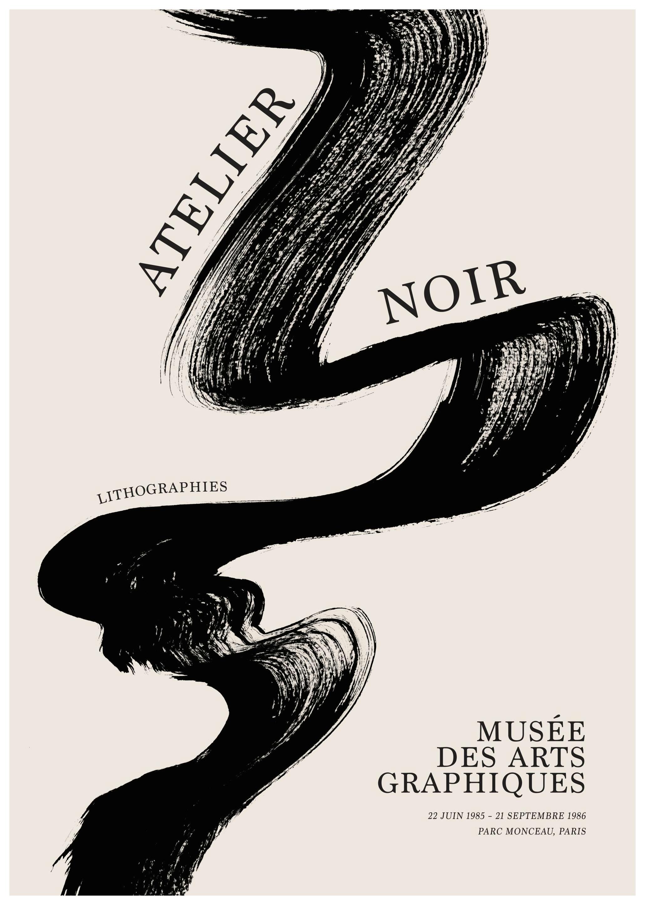 Prints - Black Brush Stroke Print (50x70 cm) - Art prints