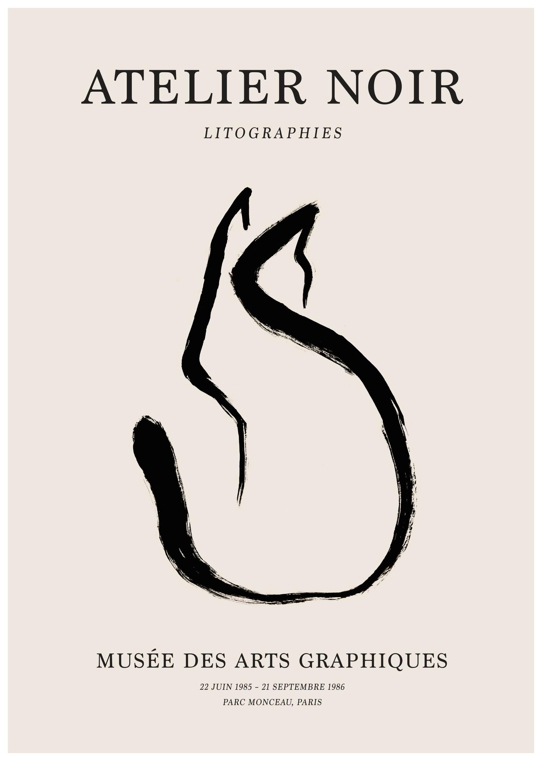 Prints - Black Cat Print (30x40 cm) - Art prints