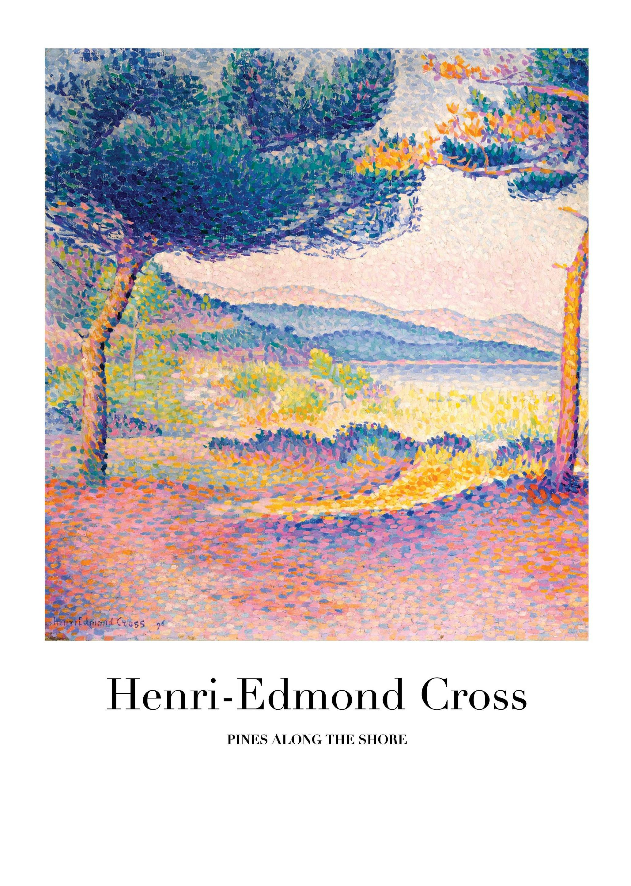 Prints - Henri-Edmond Cross - Pines Along the Shore Print (50x70 cm) - Henri-Edmond Cross prints