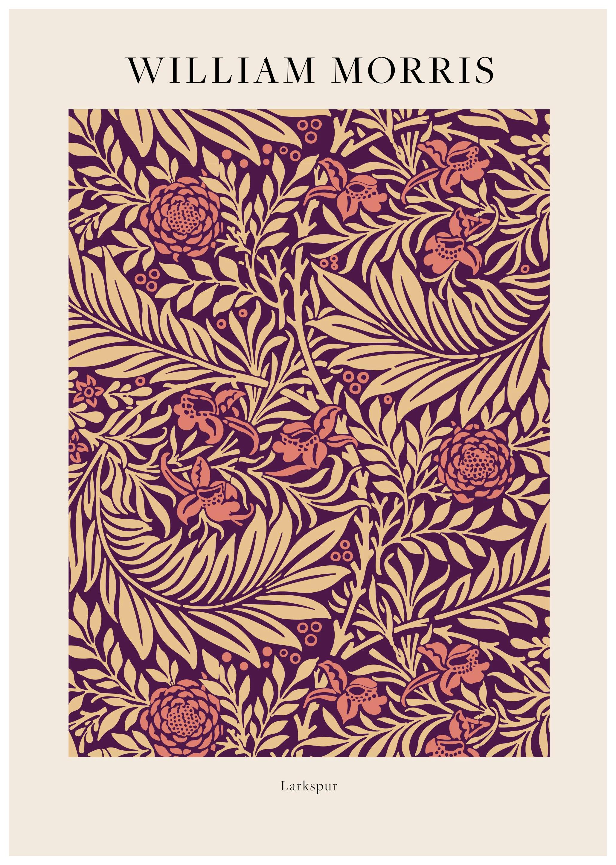 William Morris - Larkspur No2 Plakat (30x40 cm)- William Morris Plakat