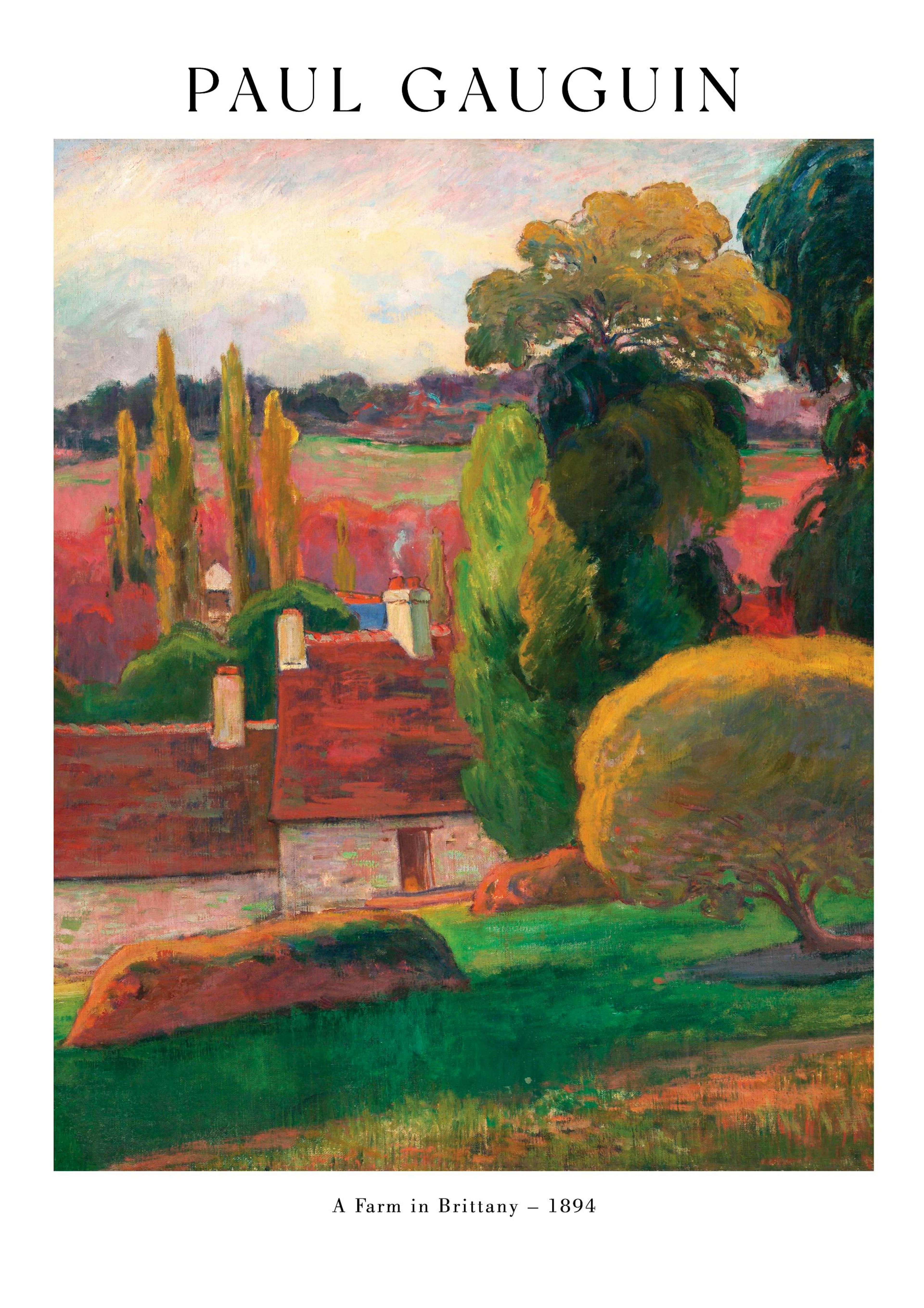 Paul Gauguin - A Farm in Brittany Print 0