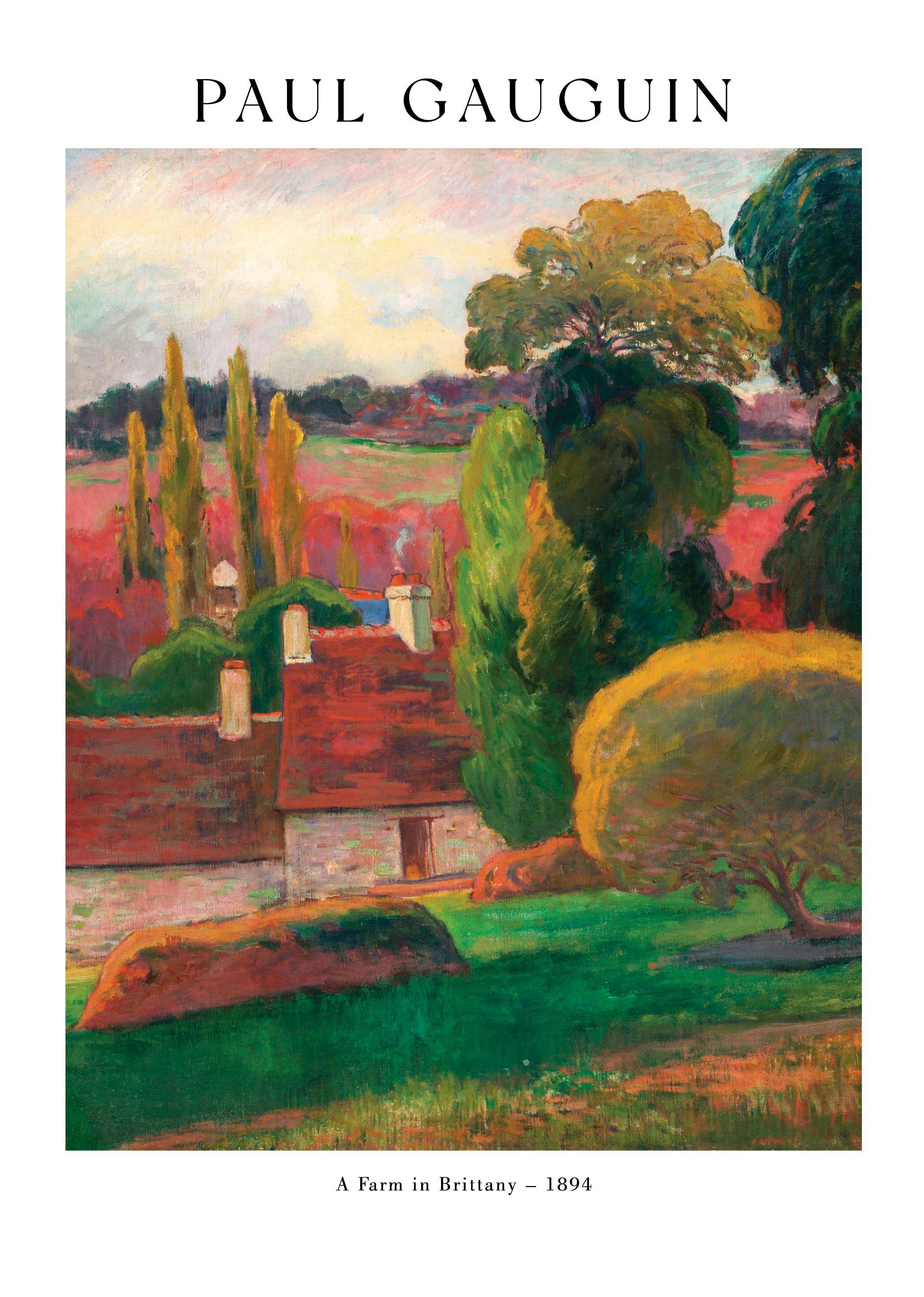 Paul Gauguin - A Farm in Brittany Poster (50x70 cm) - Paul Gauguin