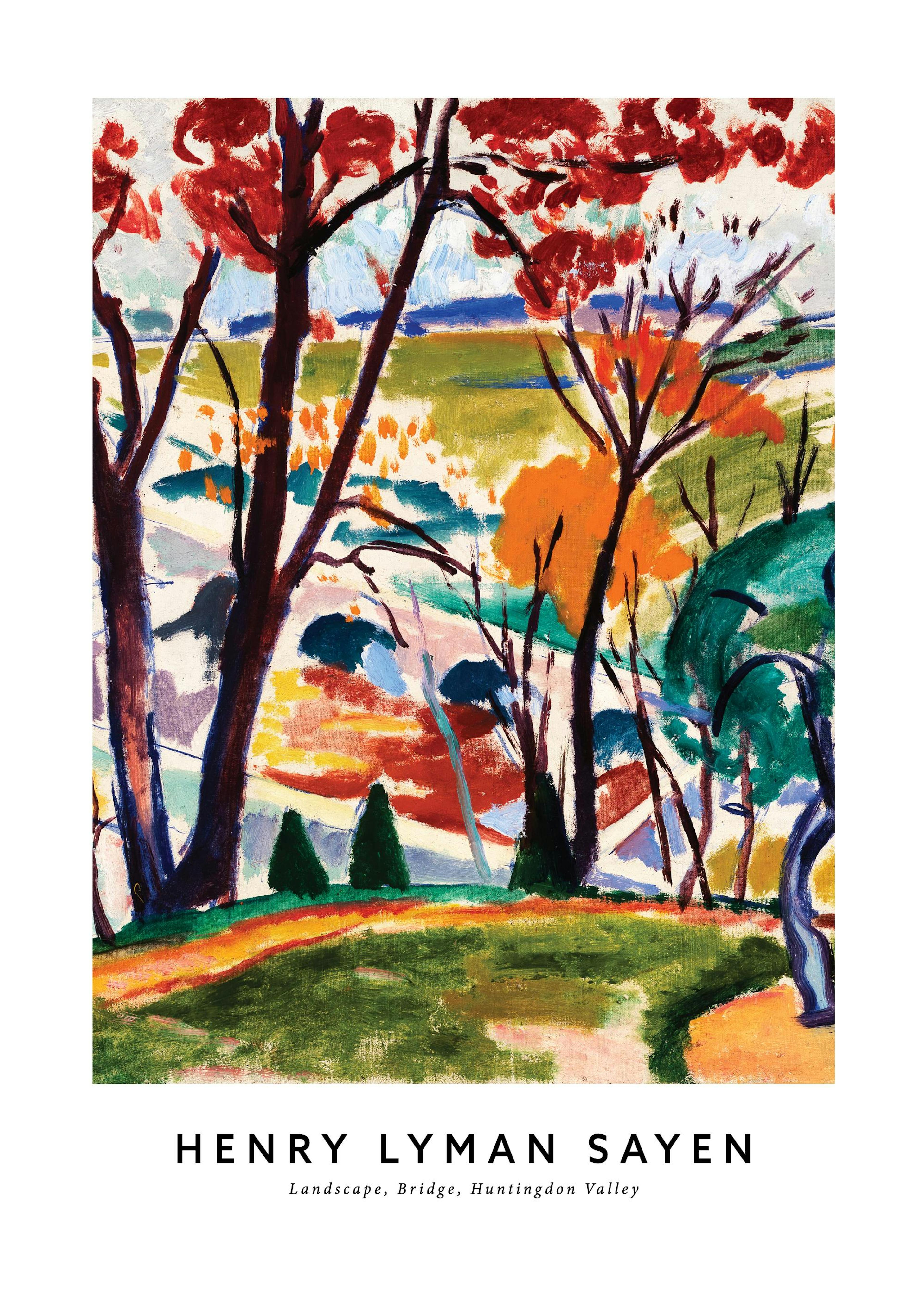 Henry Lyman Sayen - Landscape, Bridge, Huntingdon Valley Print
