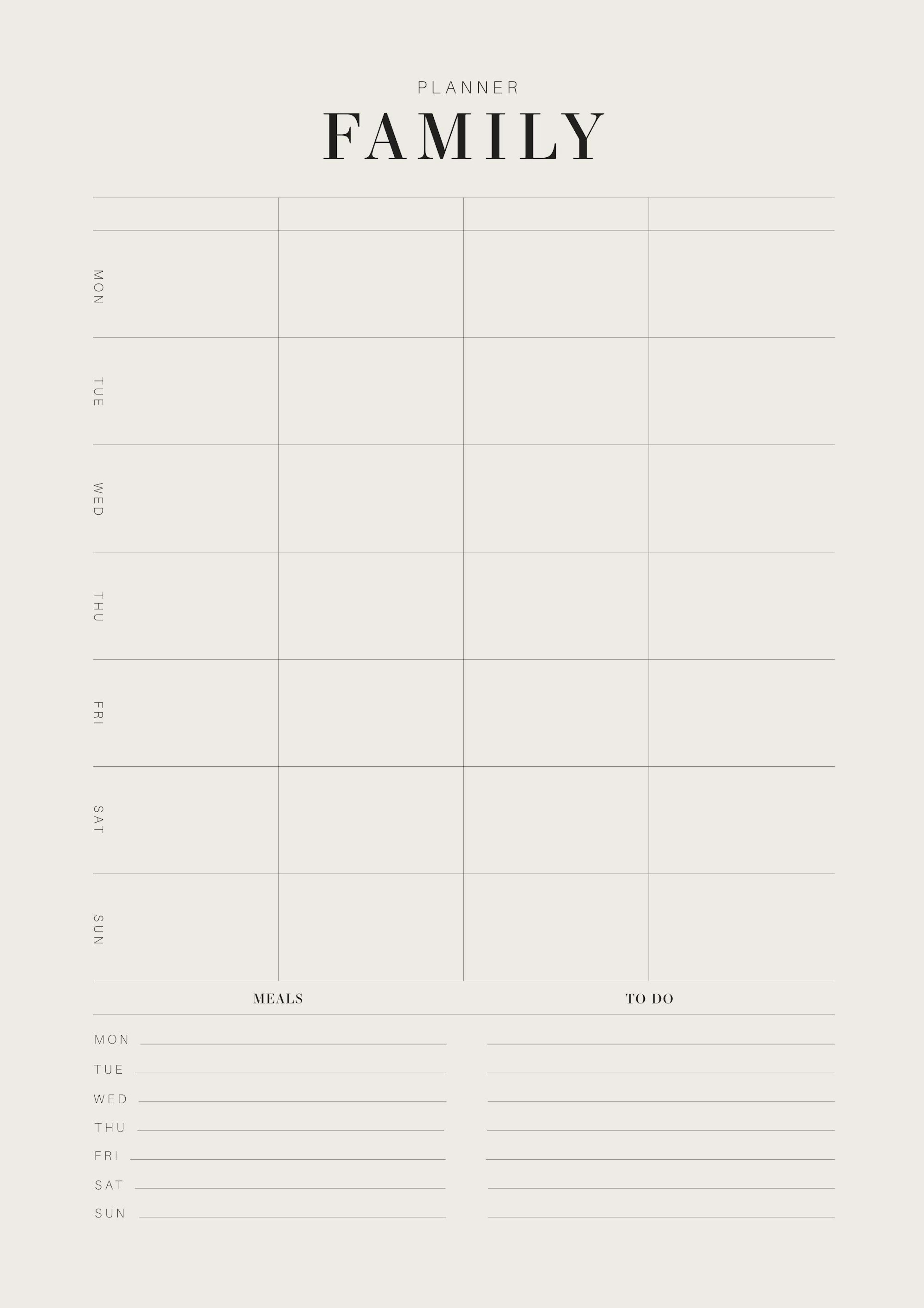 Weekly Family Planner Poster 0
