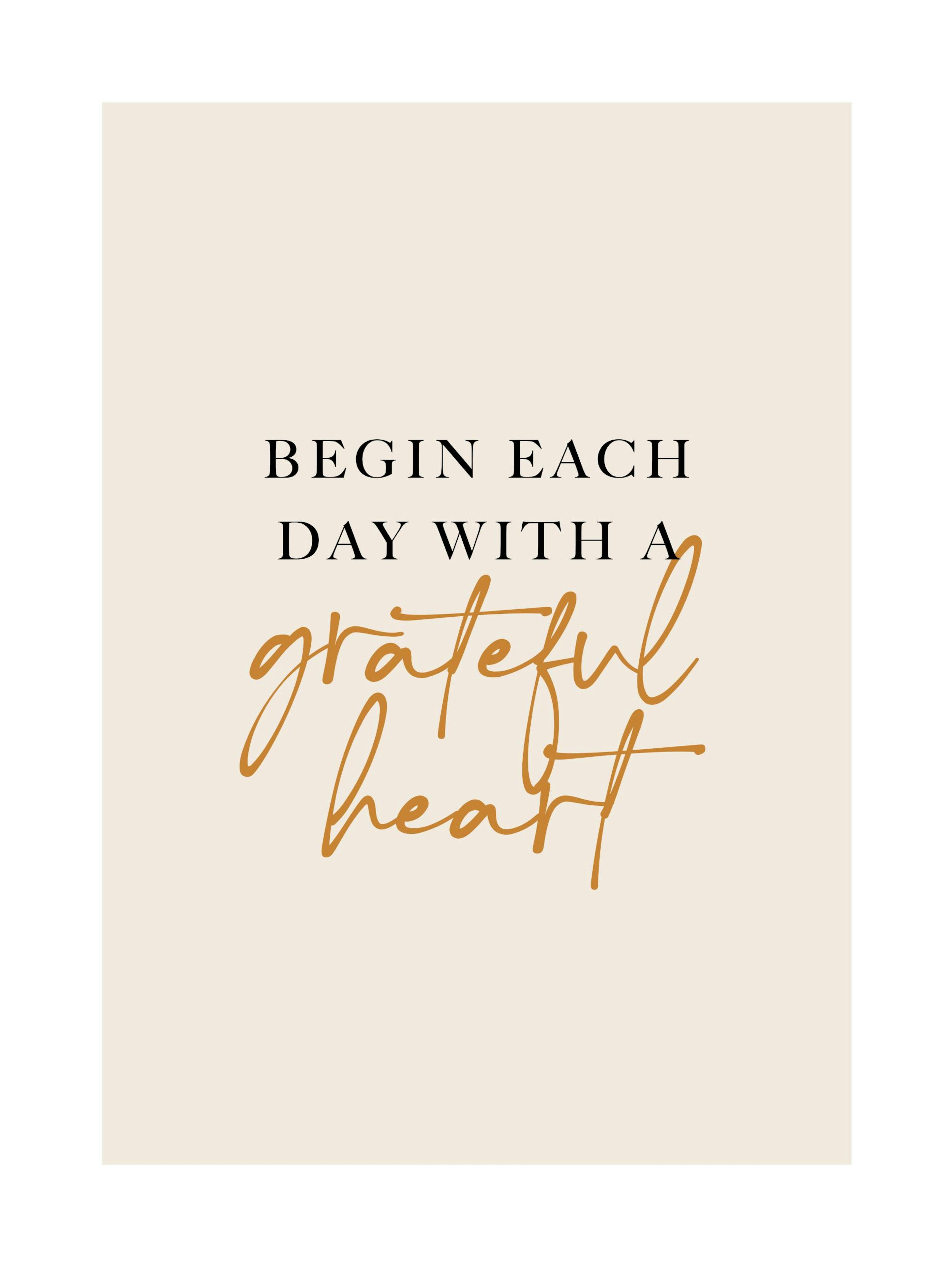 With a Grateful Heart Print 0