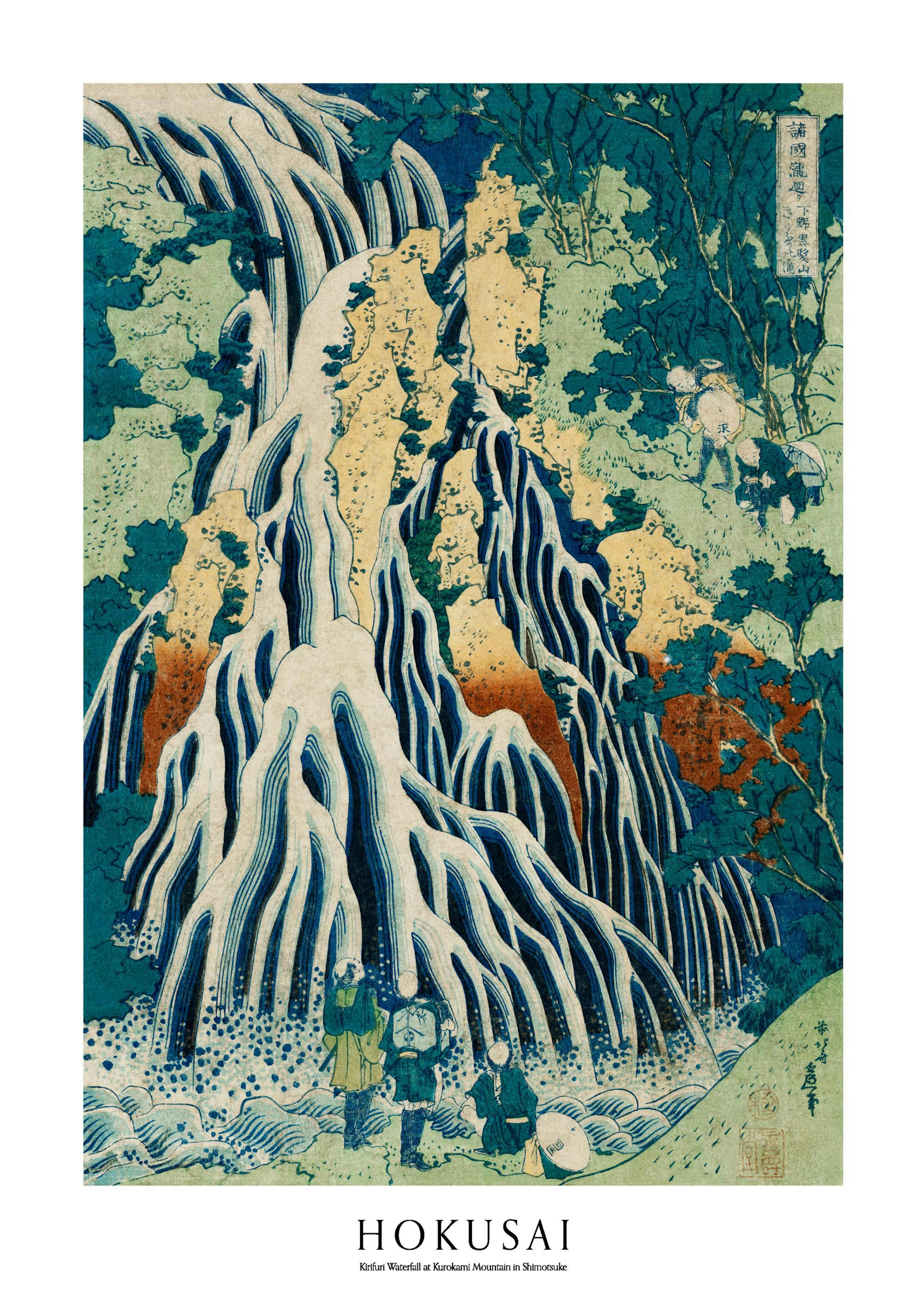 Hokusai - Kirifuri Waterfall at Kurokami Mountain in Shimotsuke Poster