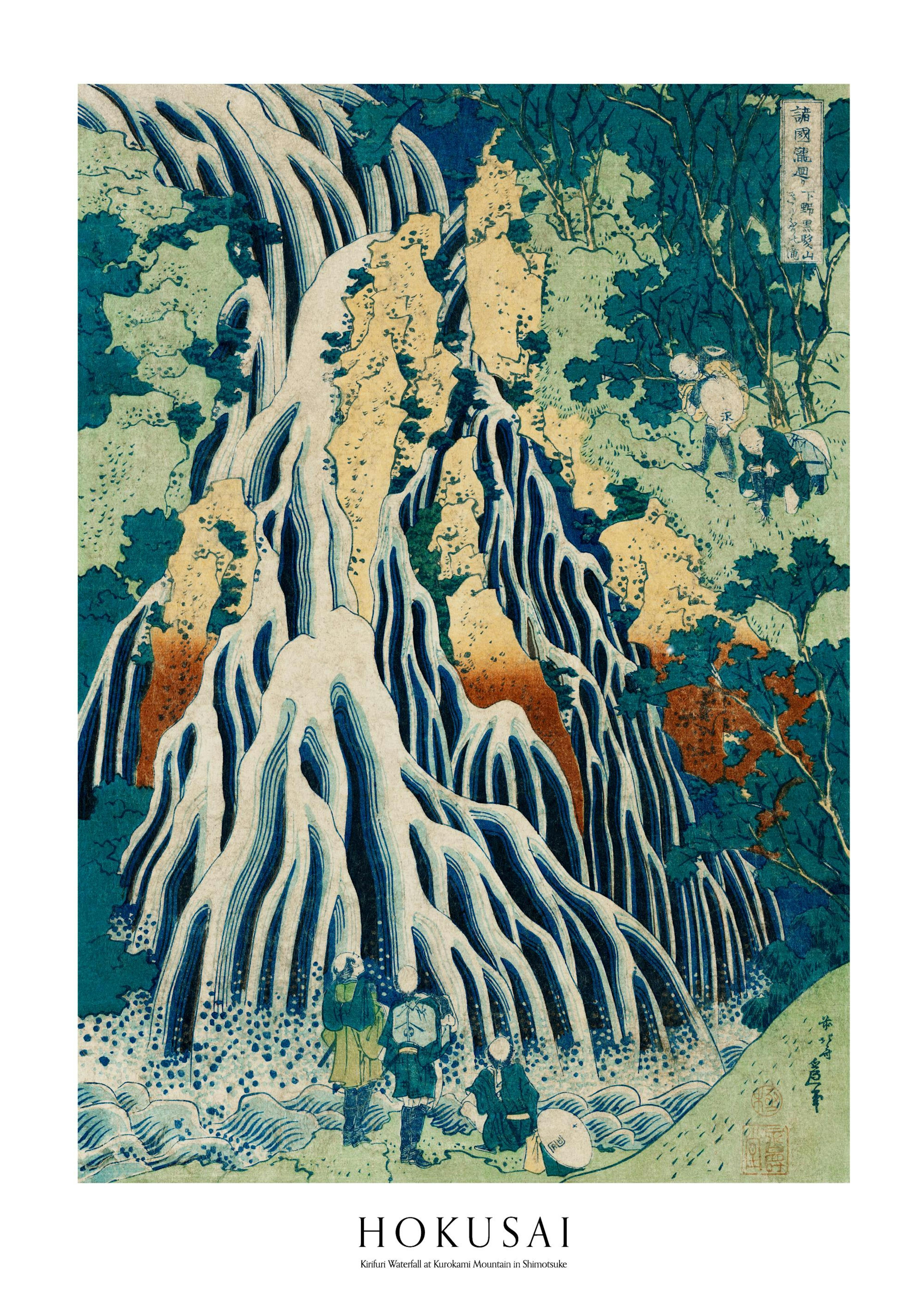 Hokusai - Kirifuri Waterfall at Kurokami Mountain in Shimotsuke Print 0