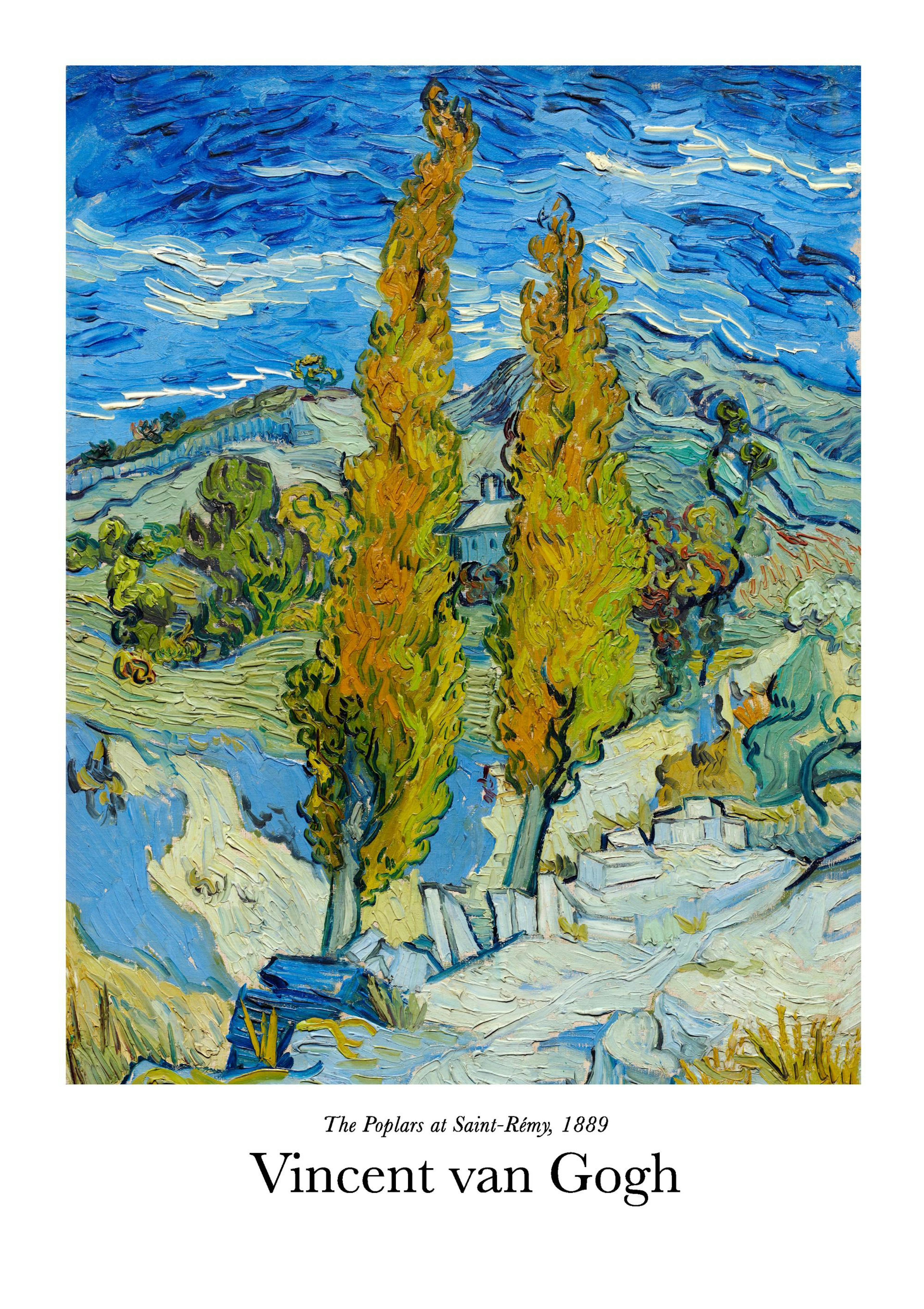 Van Gogh - The Poplars at Saint-Rémy 포스터