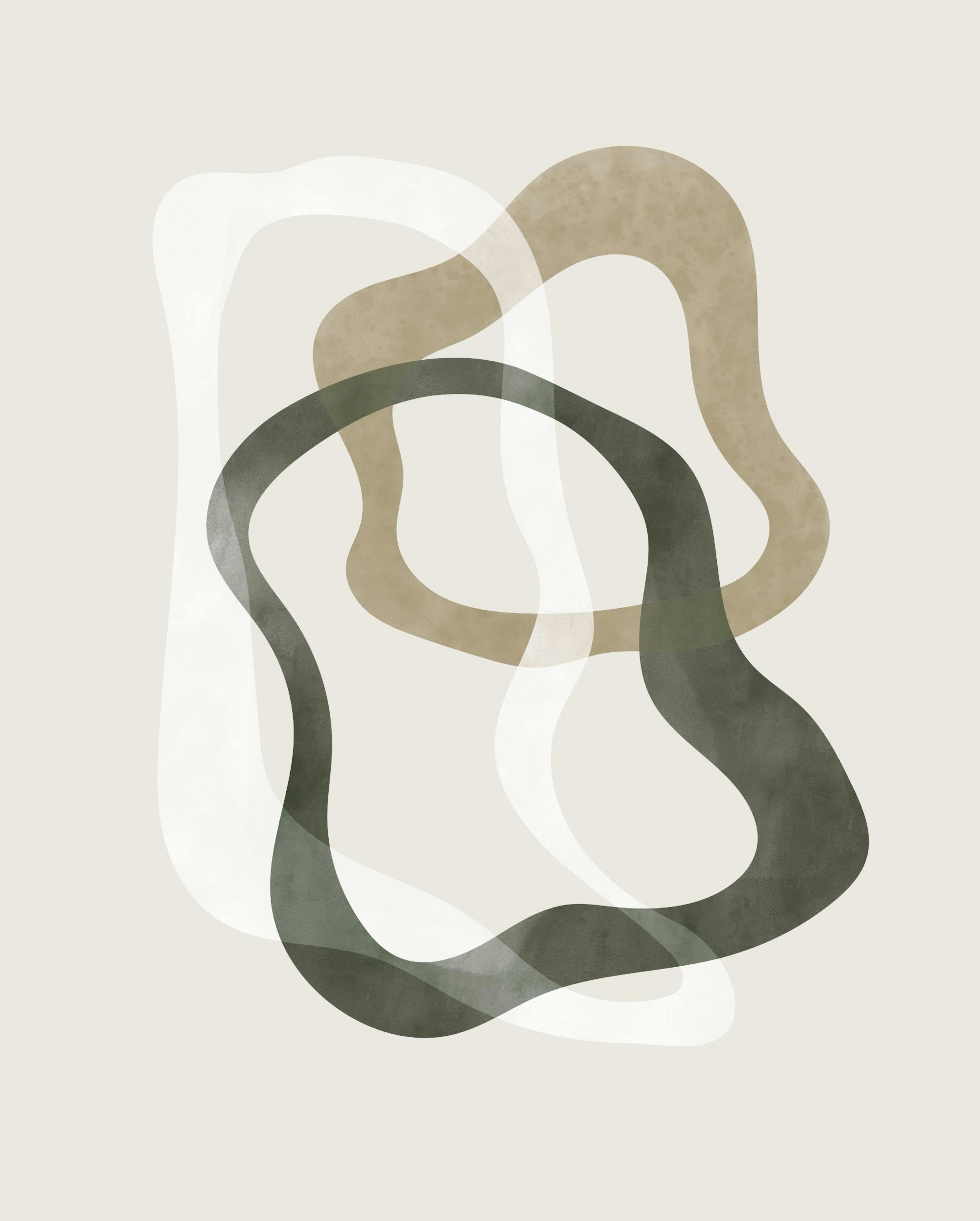 Abstract Green Shapes No2 Plakat 0