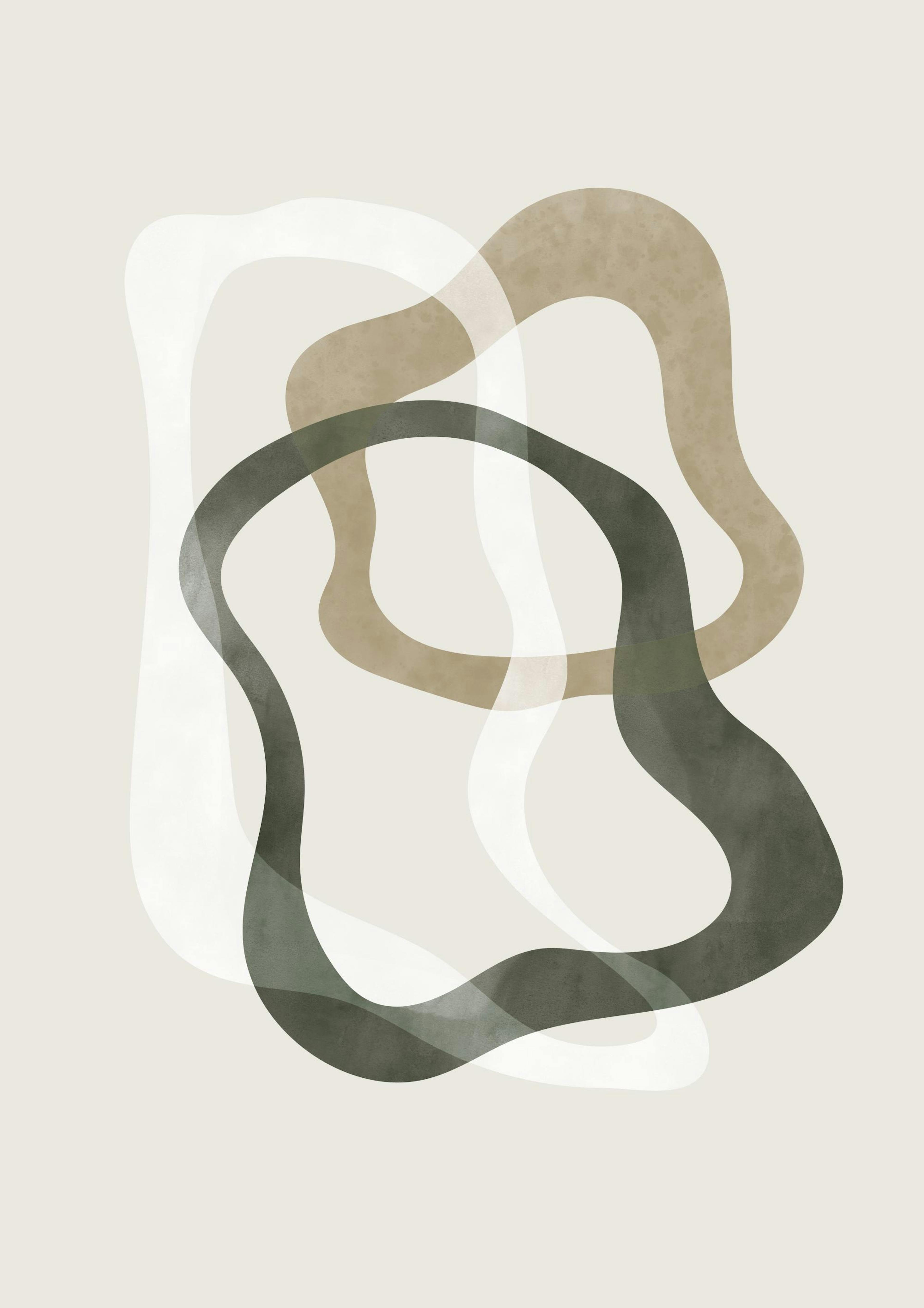 Abstract Green Shapes No2 Plakat 0