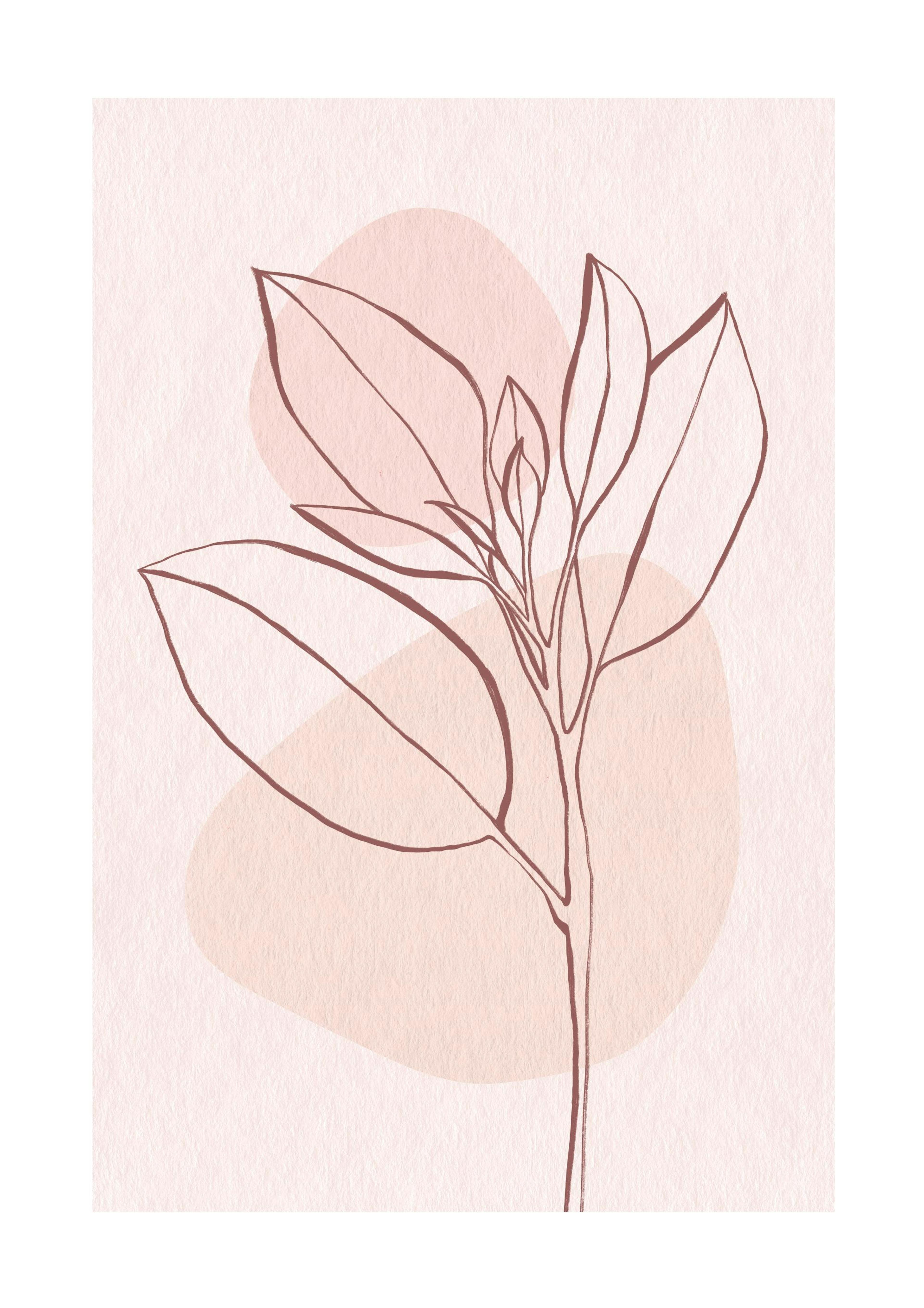 Pink Leaves No2 Poster 0