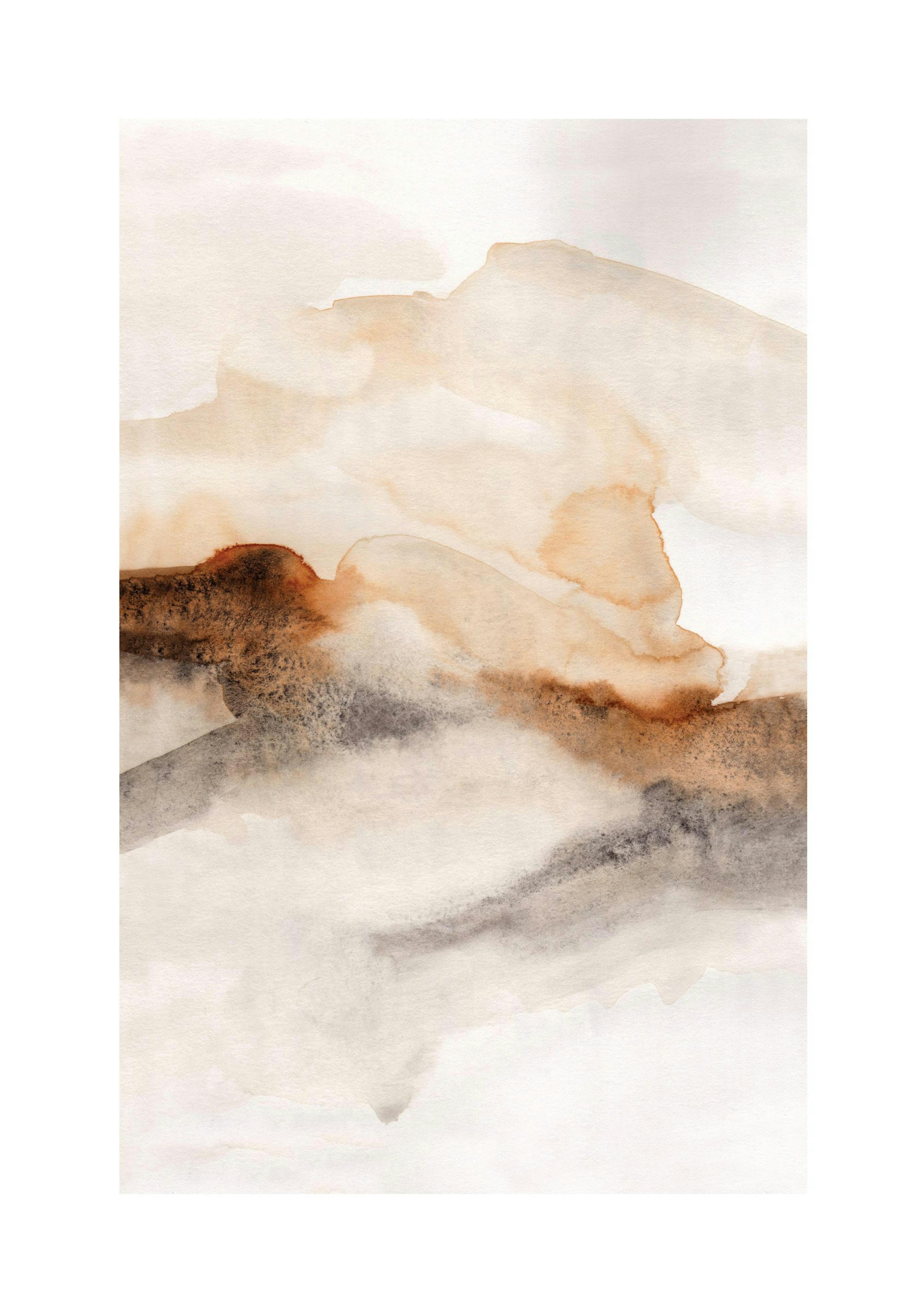 Burnt Tones Watercolor No1 Print