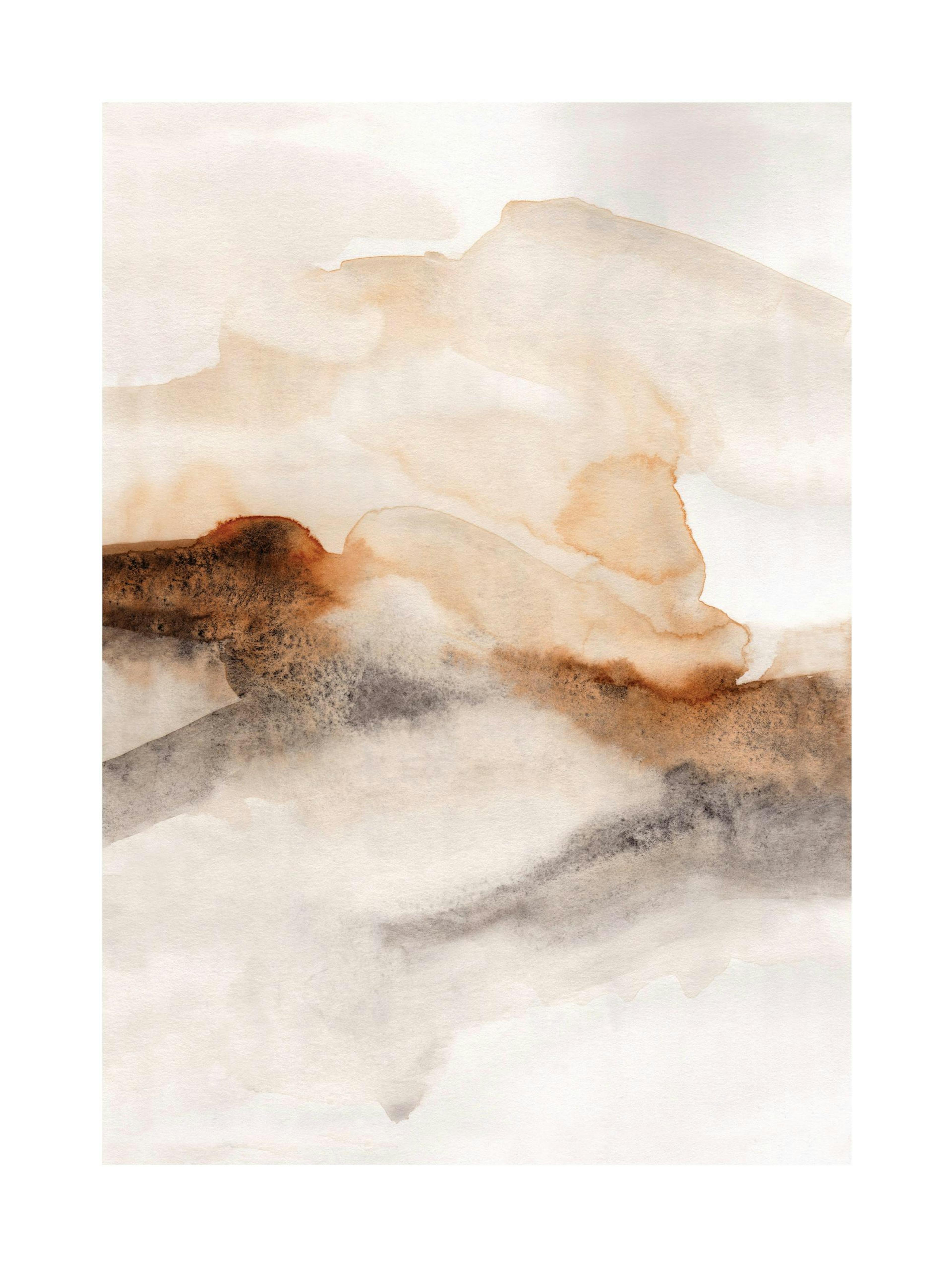 Burnt Tones Watercolor No1 Plakat 0