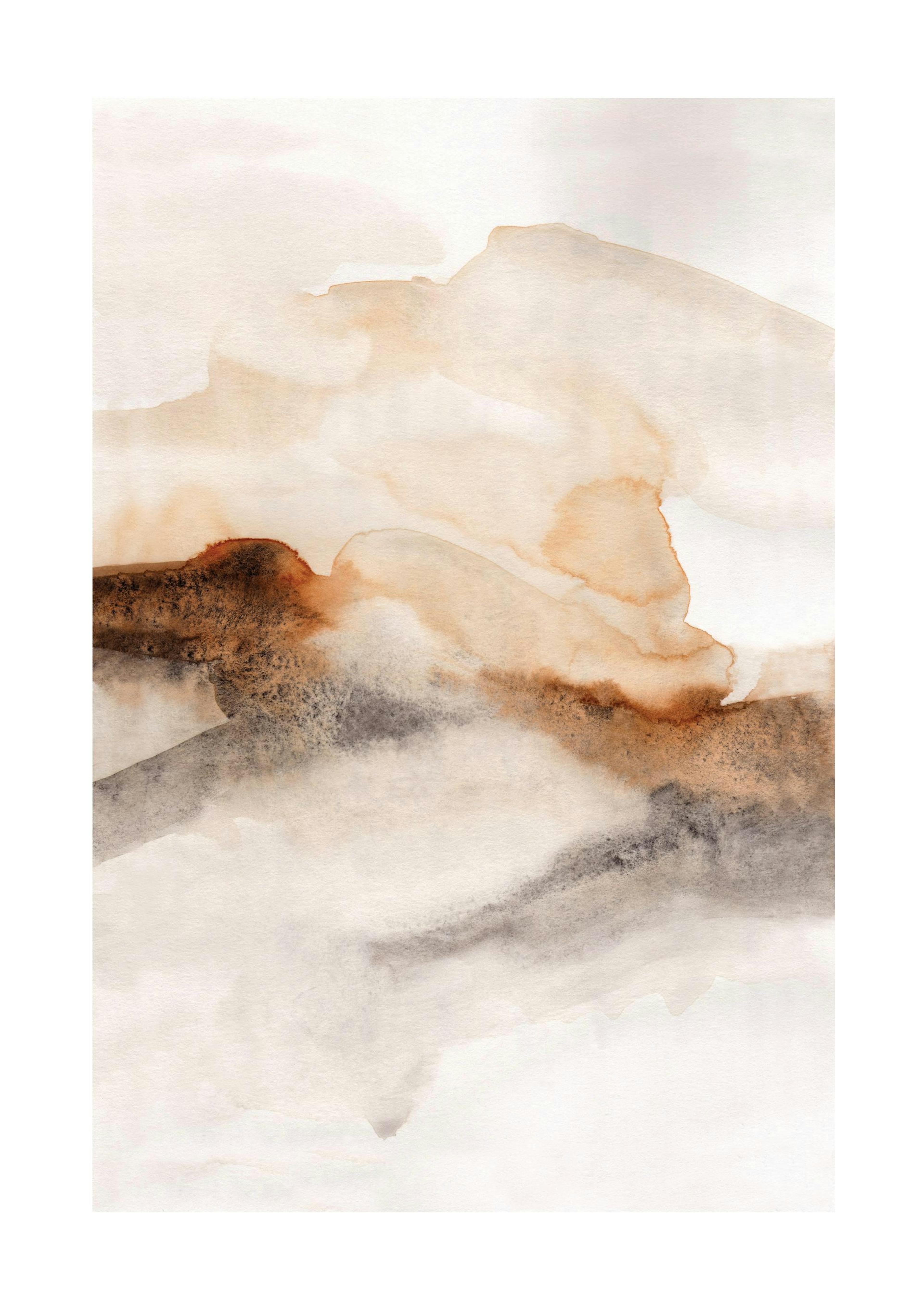 Burnt Tones Watercolor No1 Poster 0