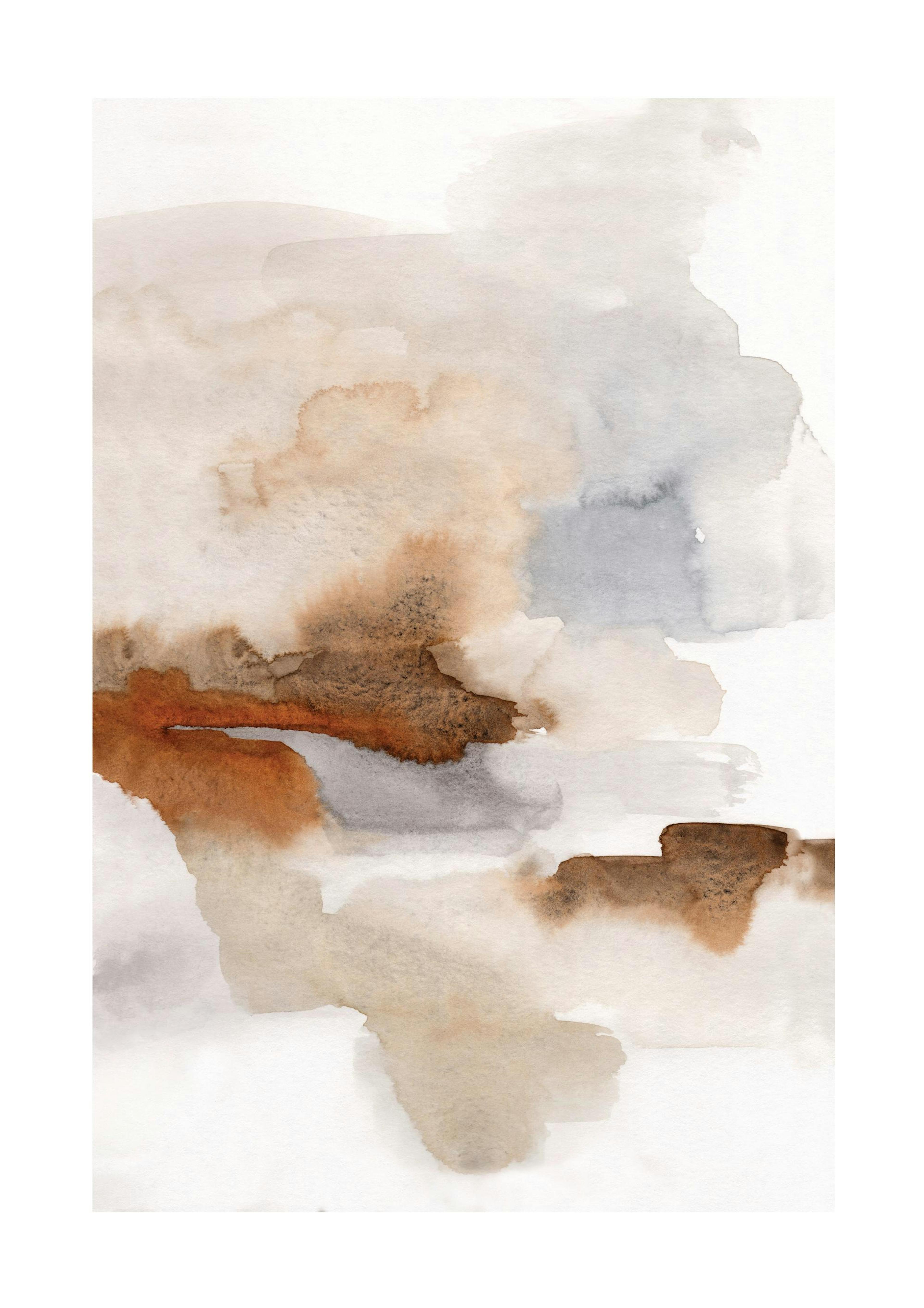 Burnt Tones Watercolor No2 Poster 0