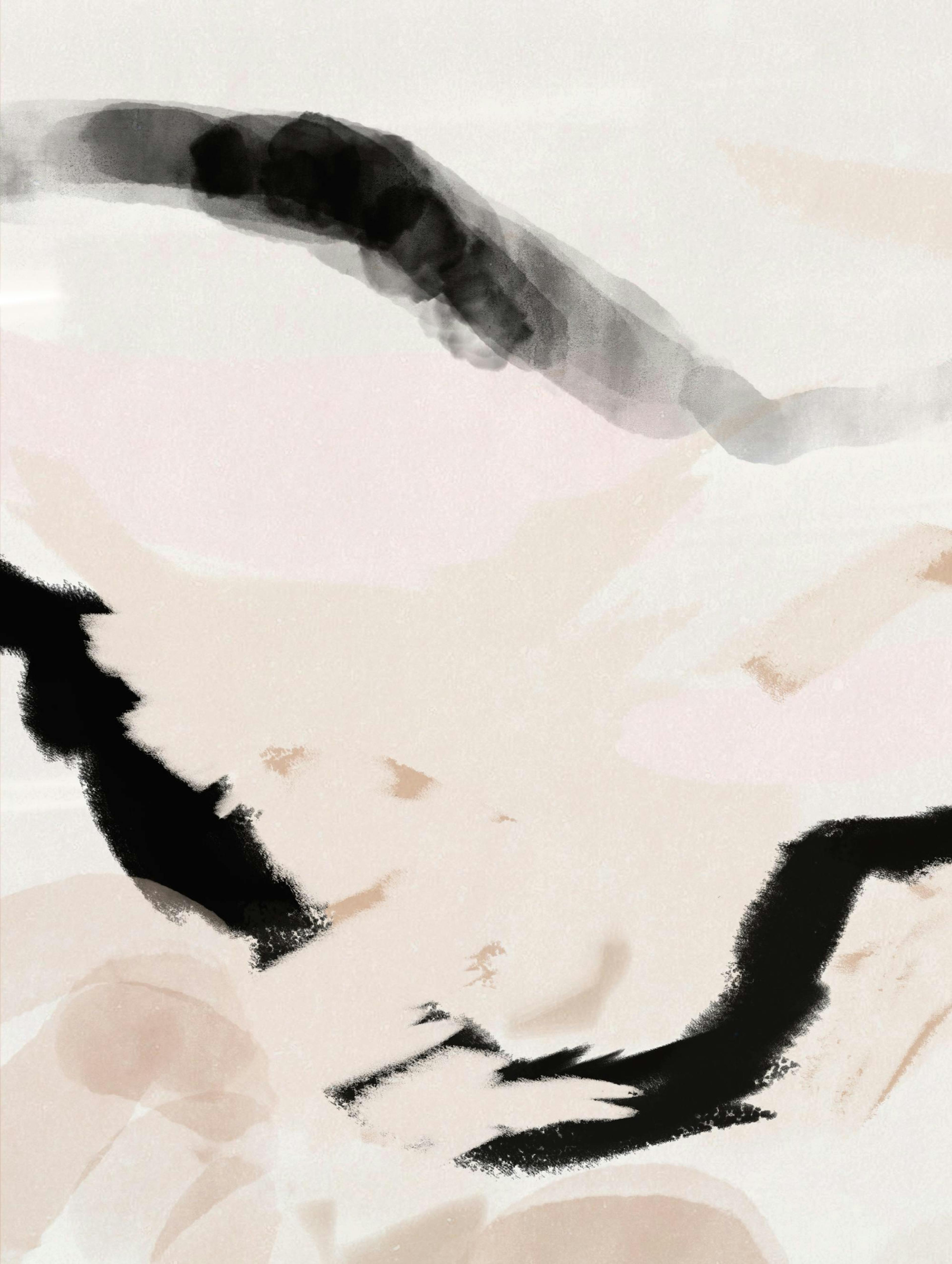 Beige Wave No1 Print