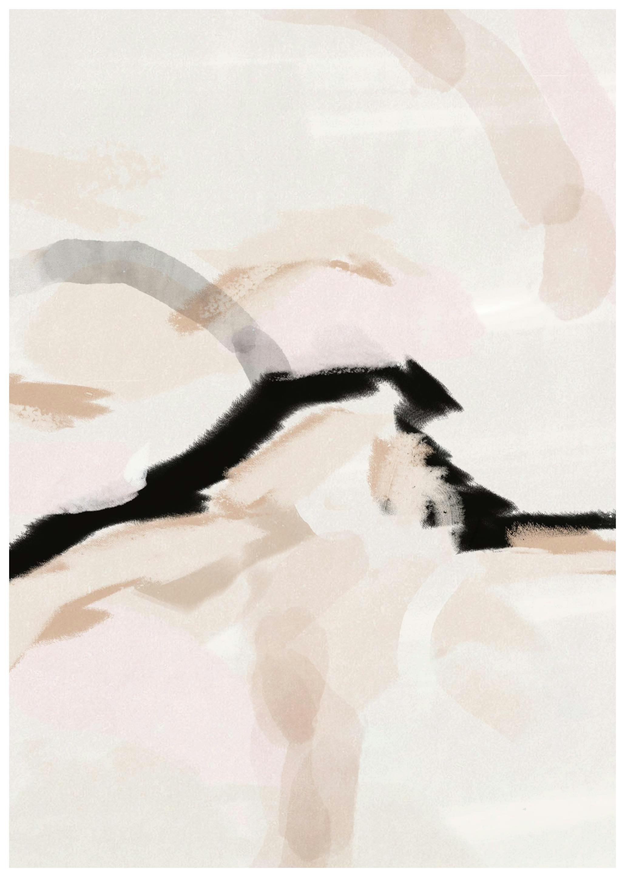 Beige Wave No2 Poster (50x70 cm)-Poster