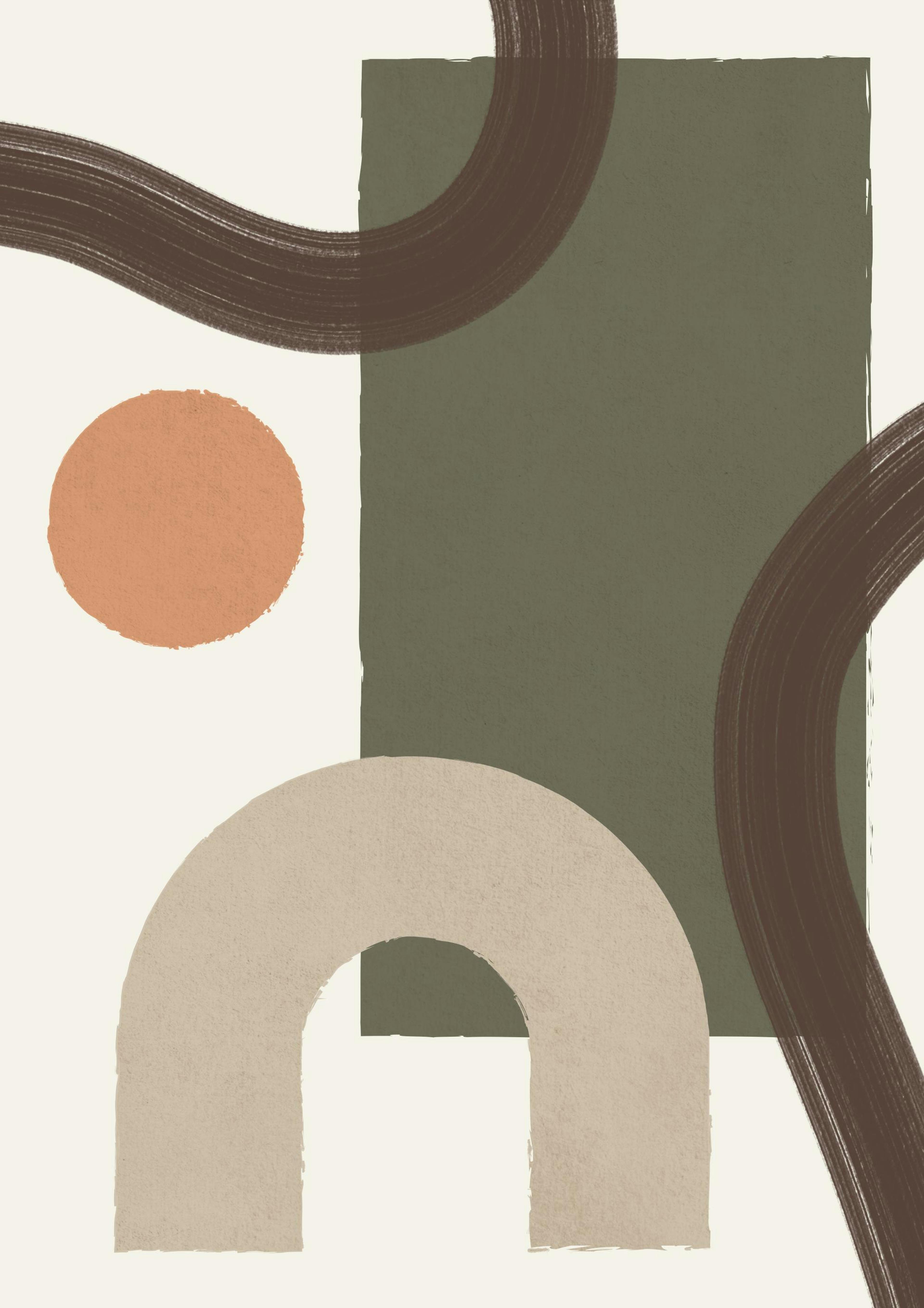 Earthy Geometrics No1 Print 0