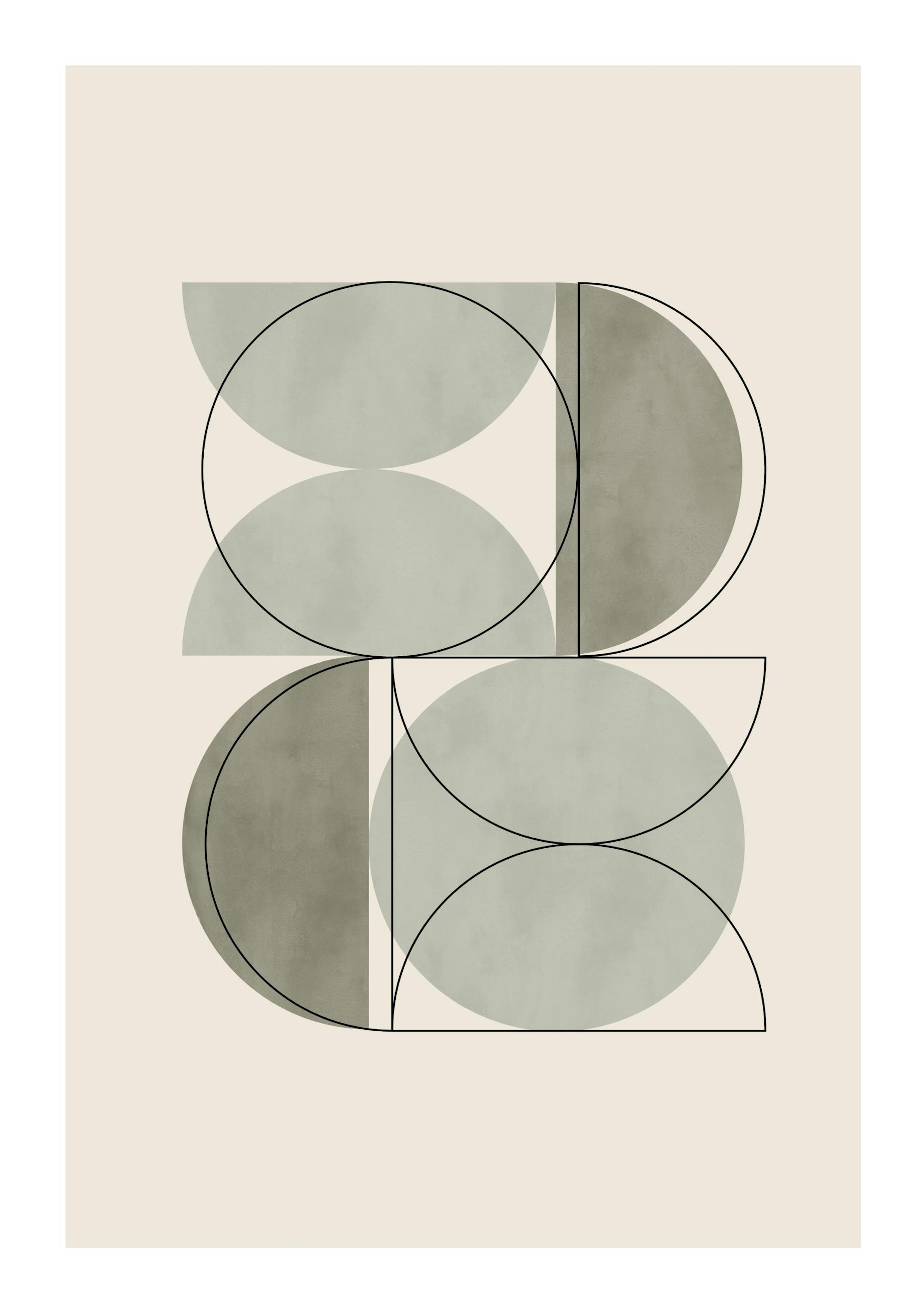Green Geometrics No1 Poster