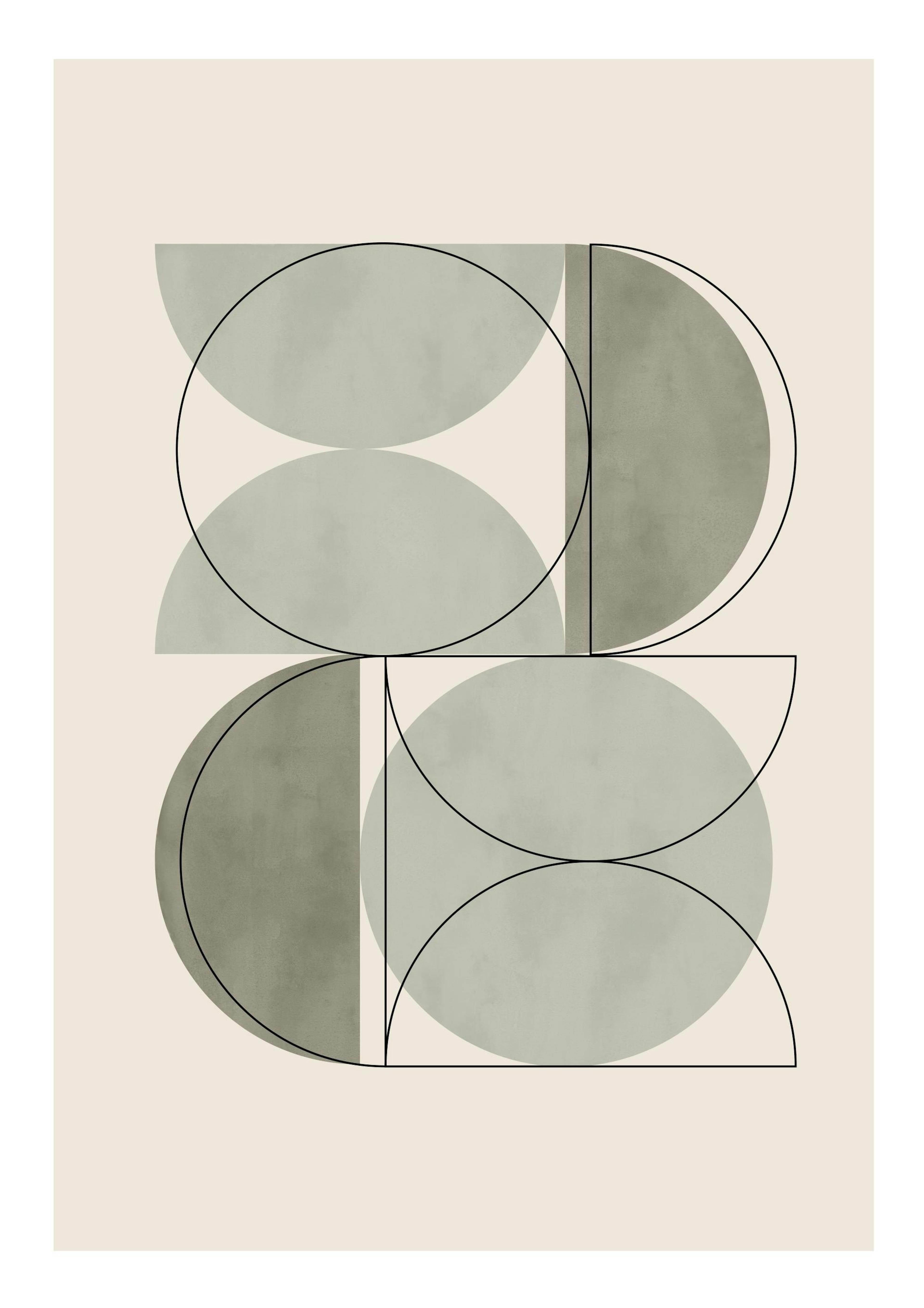 Green Geometrics No1 Poster 0