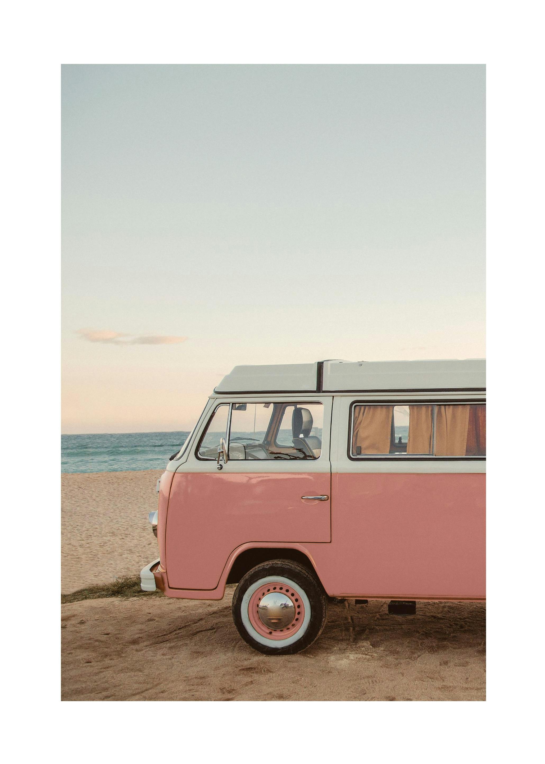 Pink Van Poster (30x40 cm)