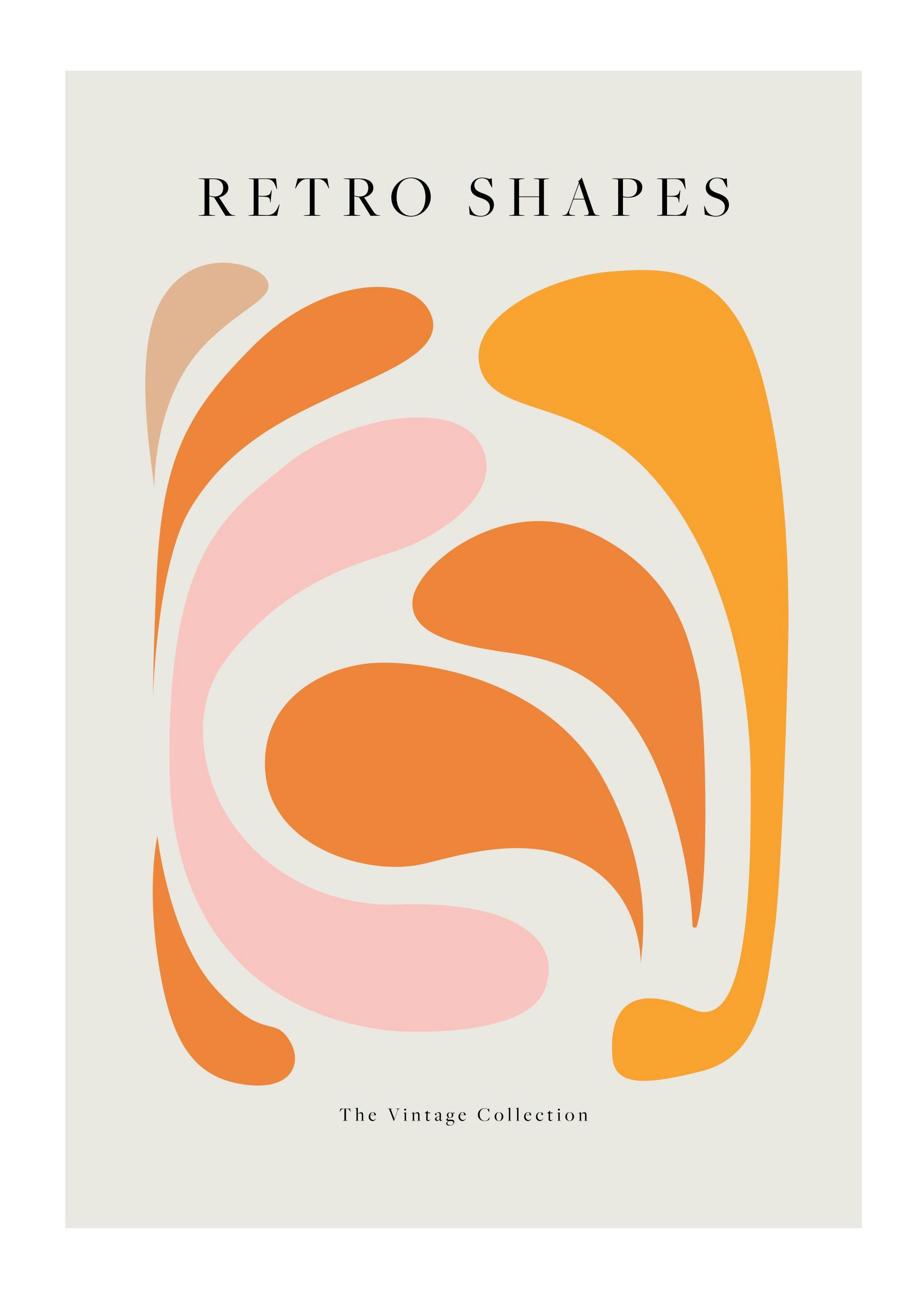 Retro Shapes No1 Plakat (21x30 cm)