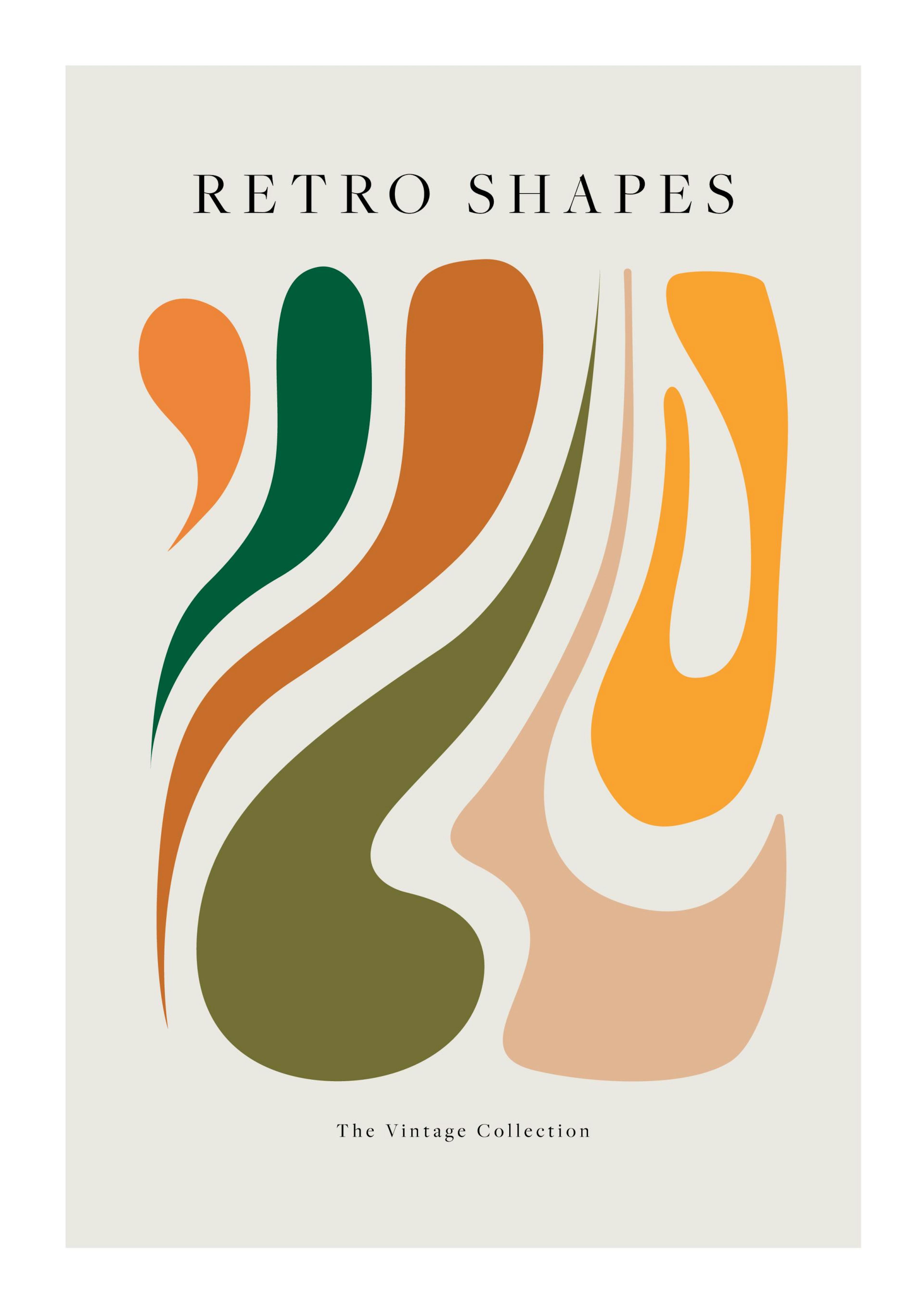 Retro Shapes No2 Plakat