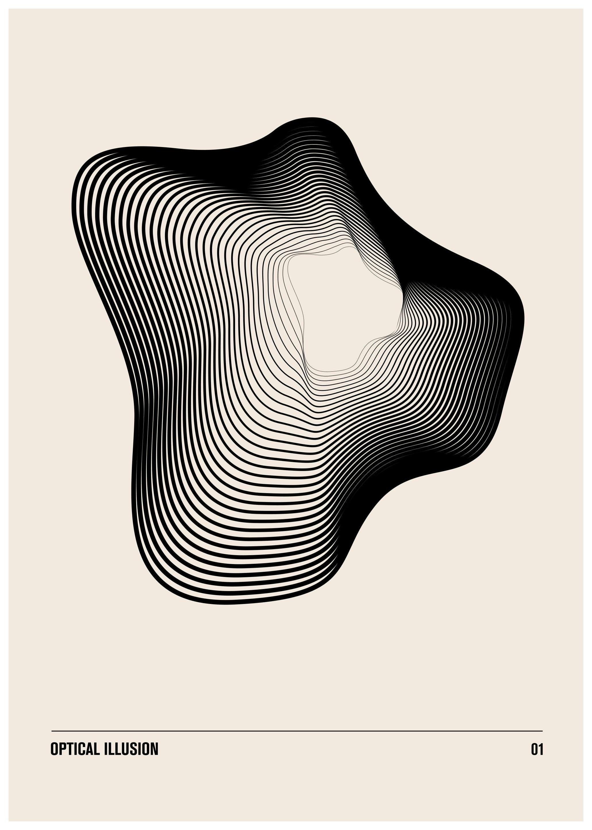 Optical Illusion No1 Poster (50x70 cm) - Poster