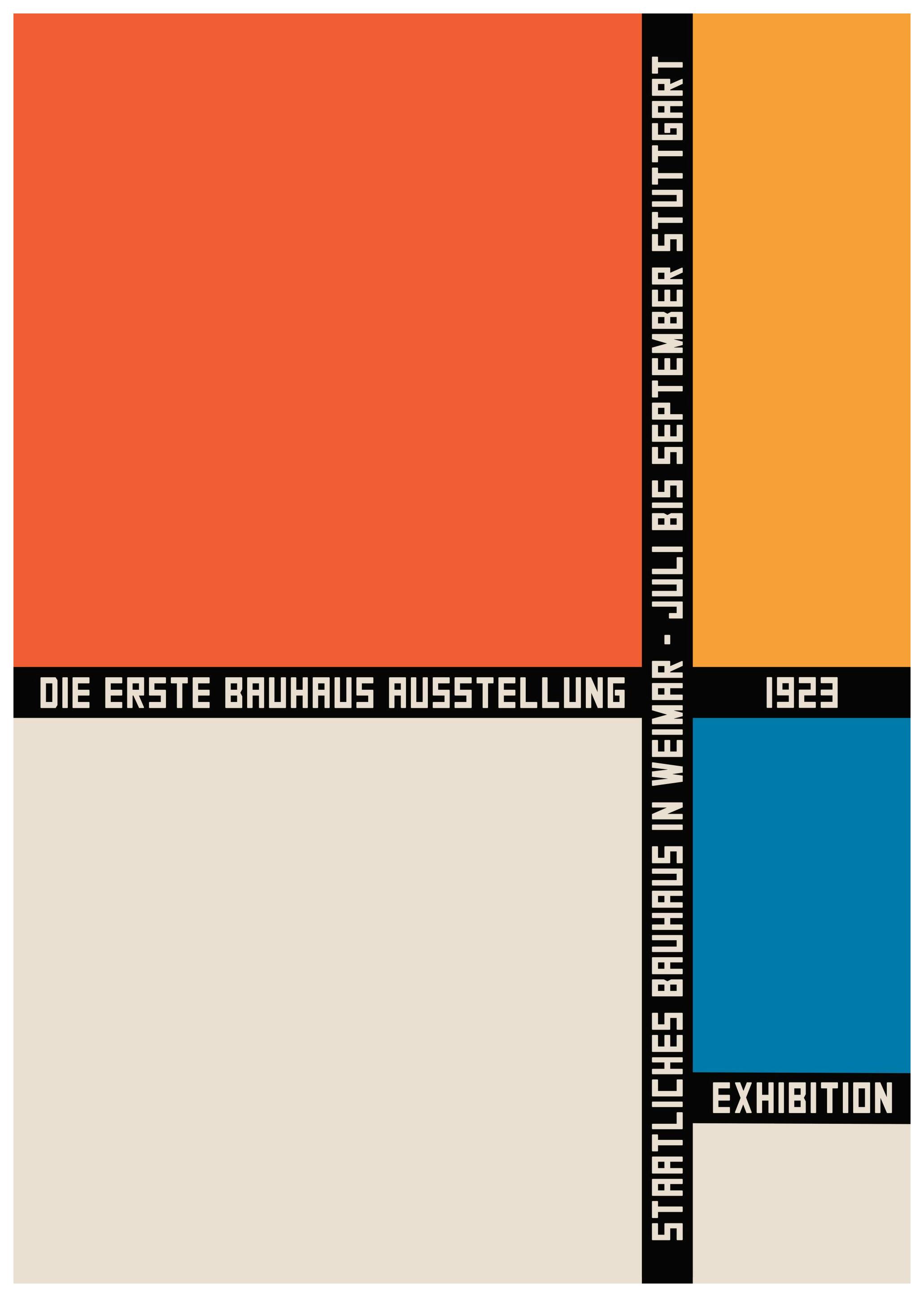 Bauhaus Geometric Color Blocks Poster (30x40 cm) - Bauhaus Poster