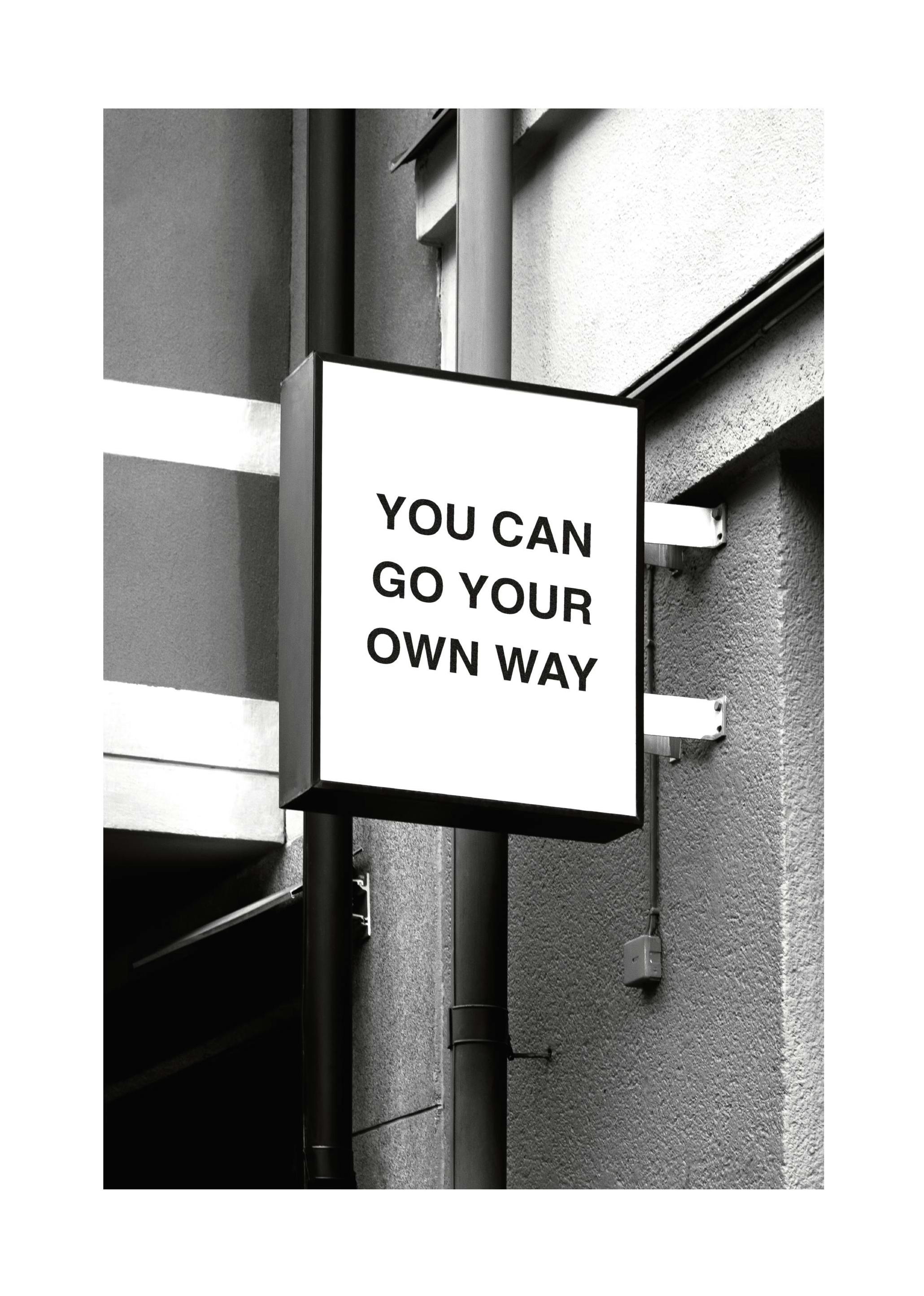 You Can Go Your Own Way Poster (50x70 cm)-Poster