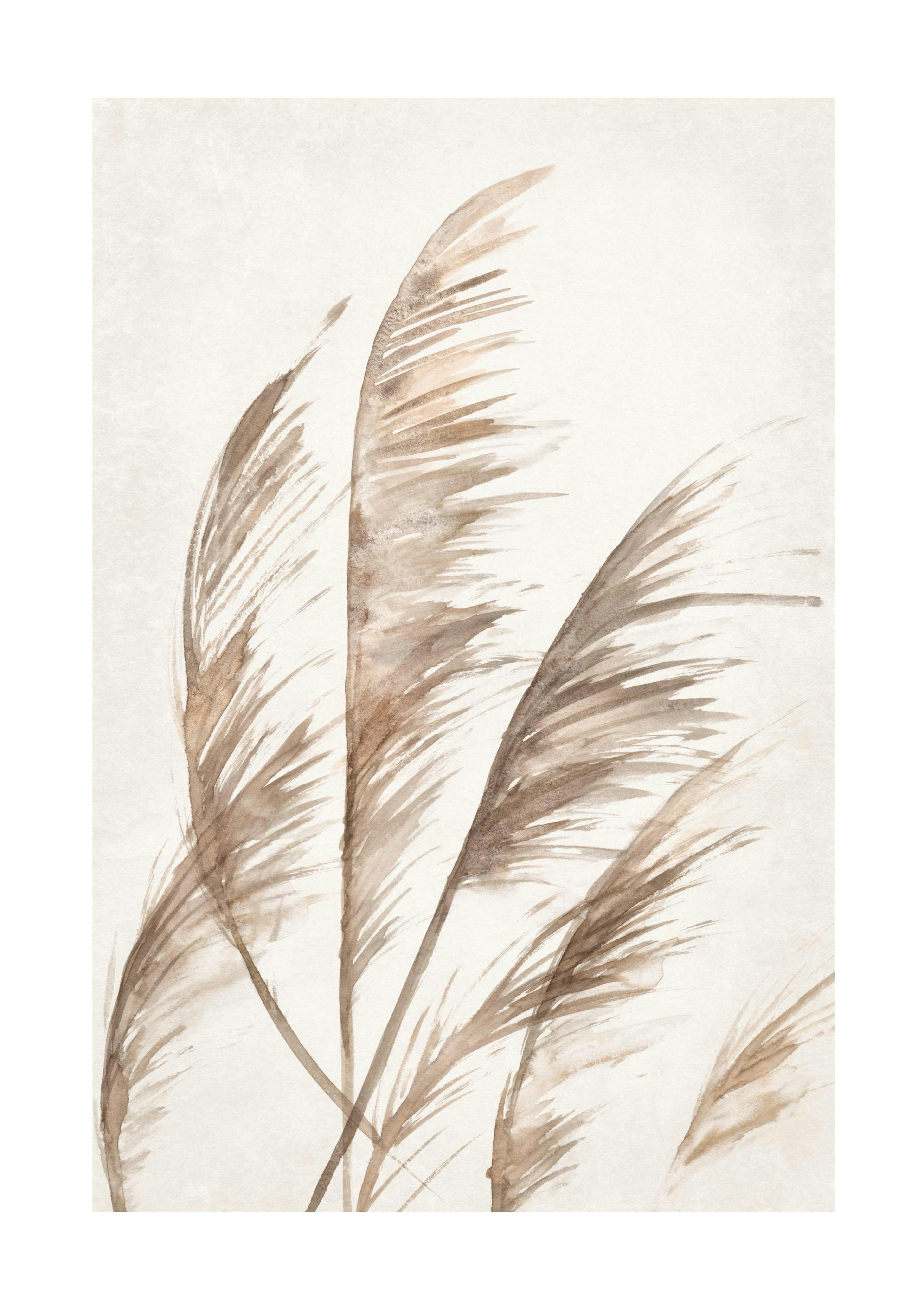 Watercolor Dried Grass Poster 0