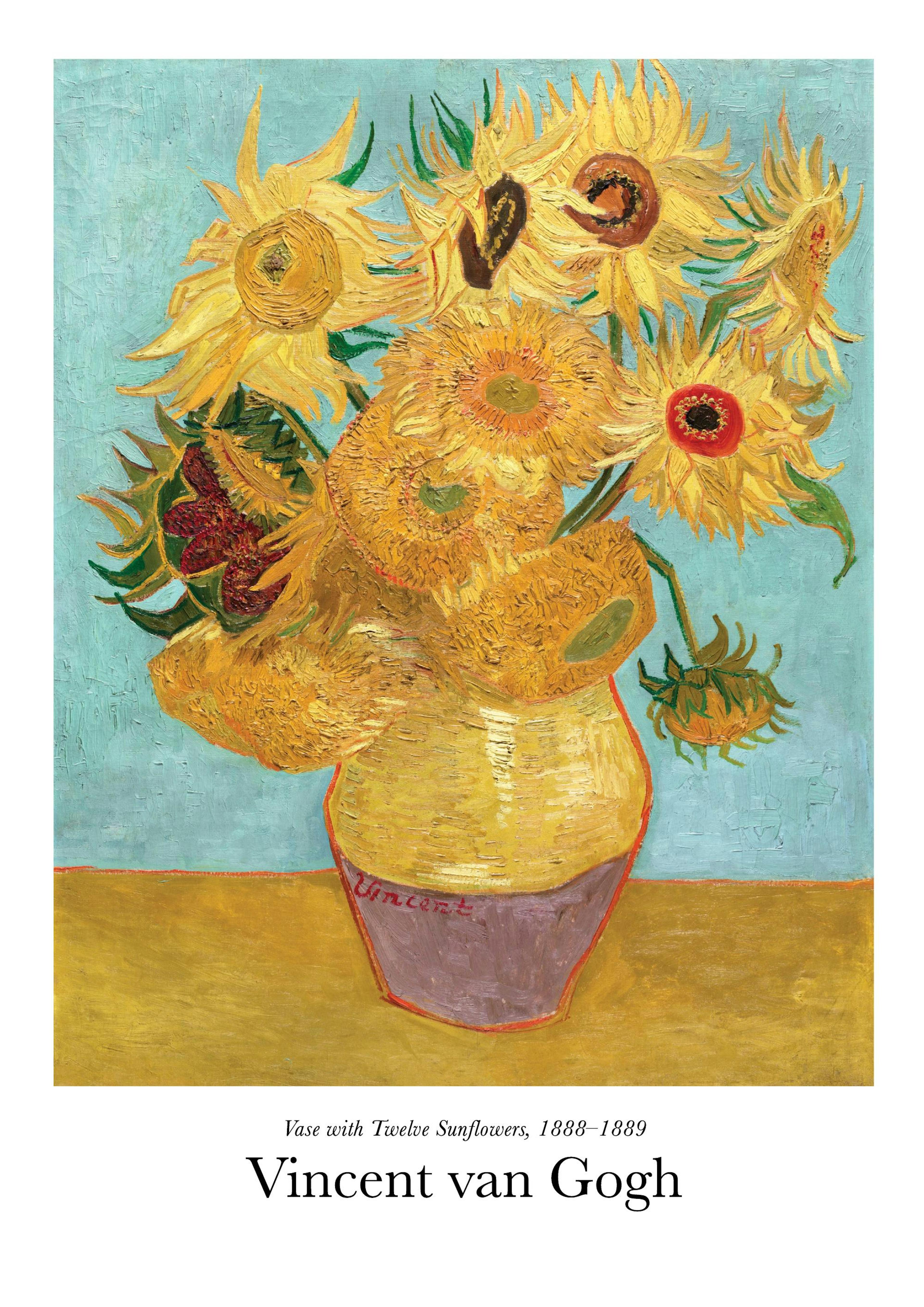 Van Gogh - Vase with Twelve Sunflowers Print 0