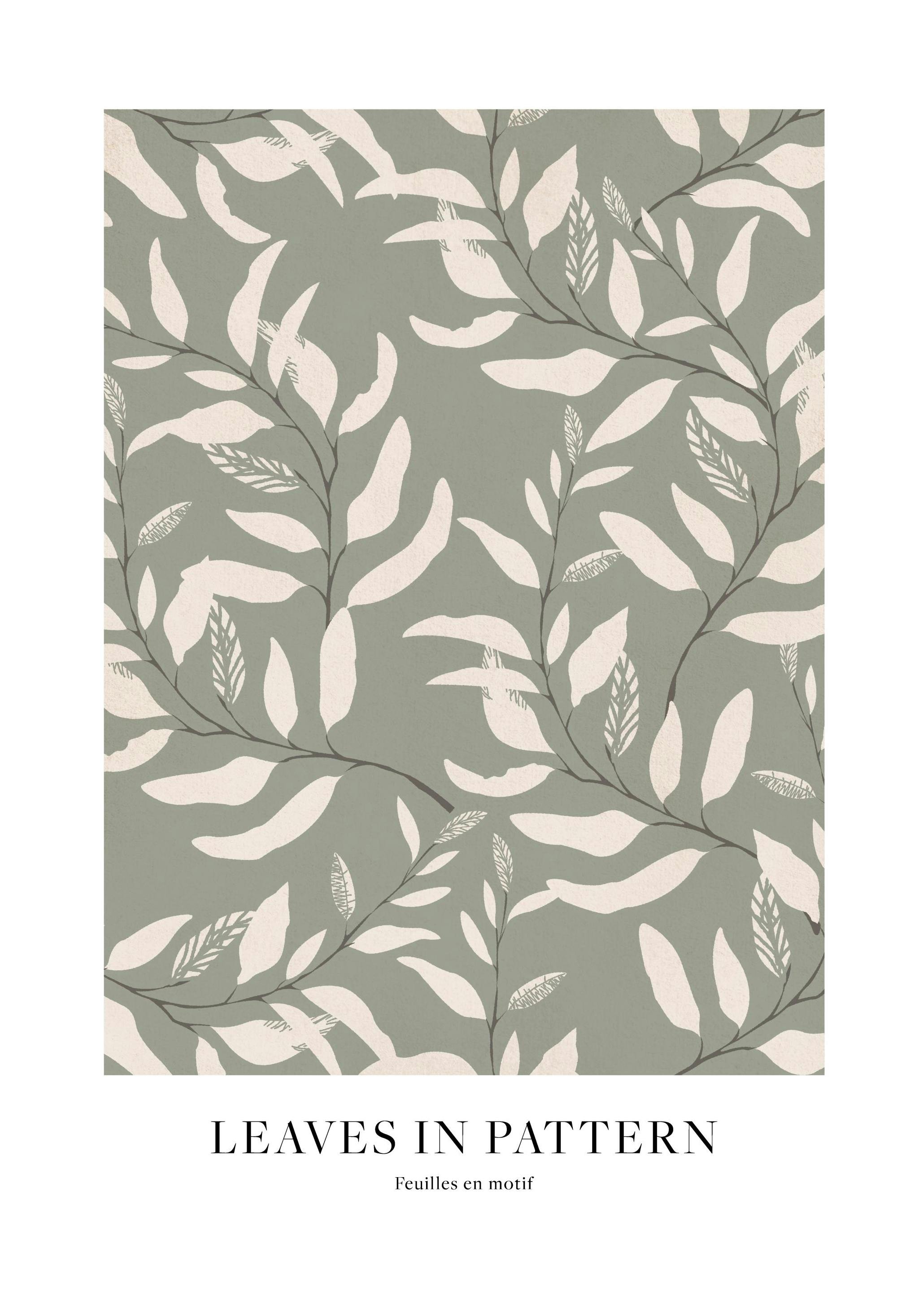 Leaves in Pattern Poster (30x40 cm) - Groene planten