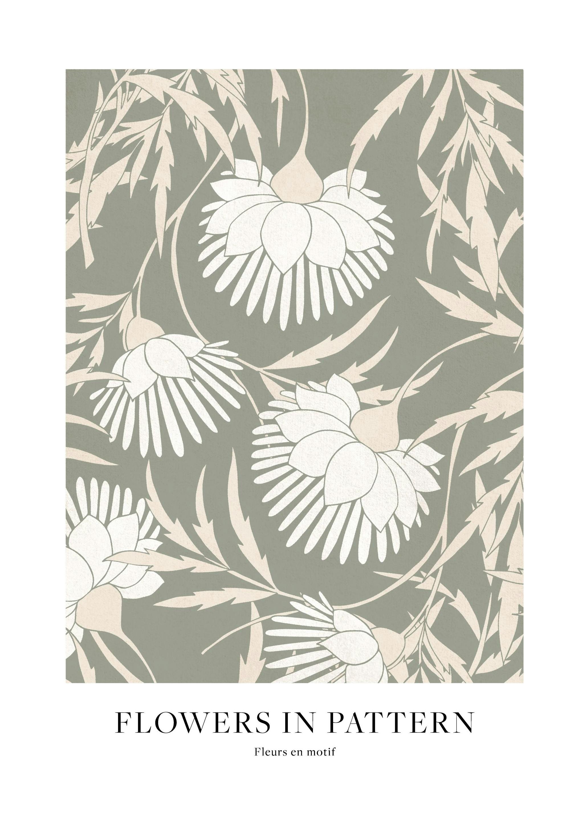 Prints - Flowers in Pattern Print (21x30 cm) - Floral prints