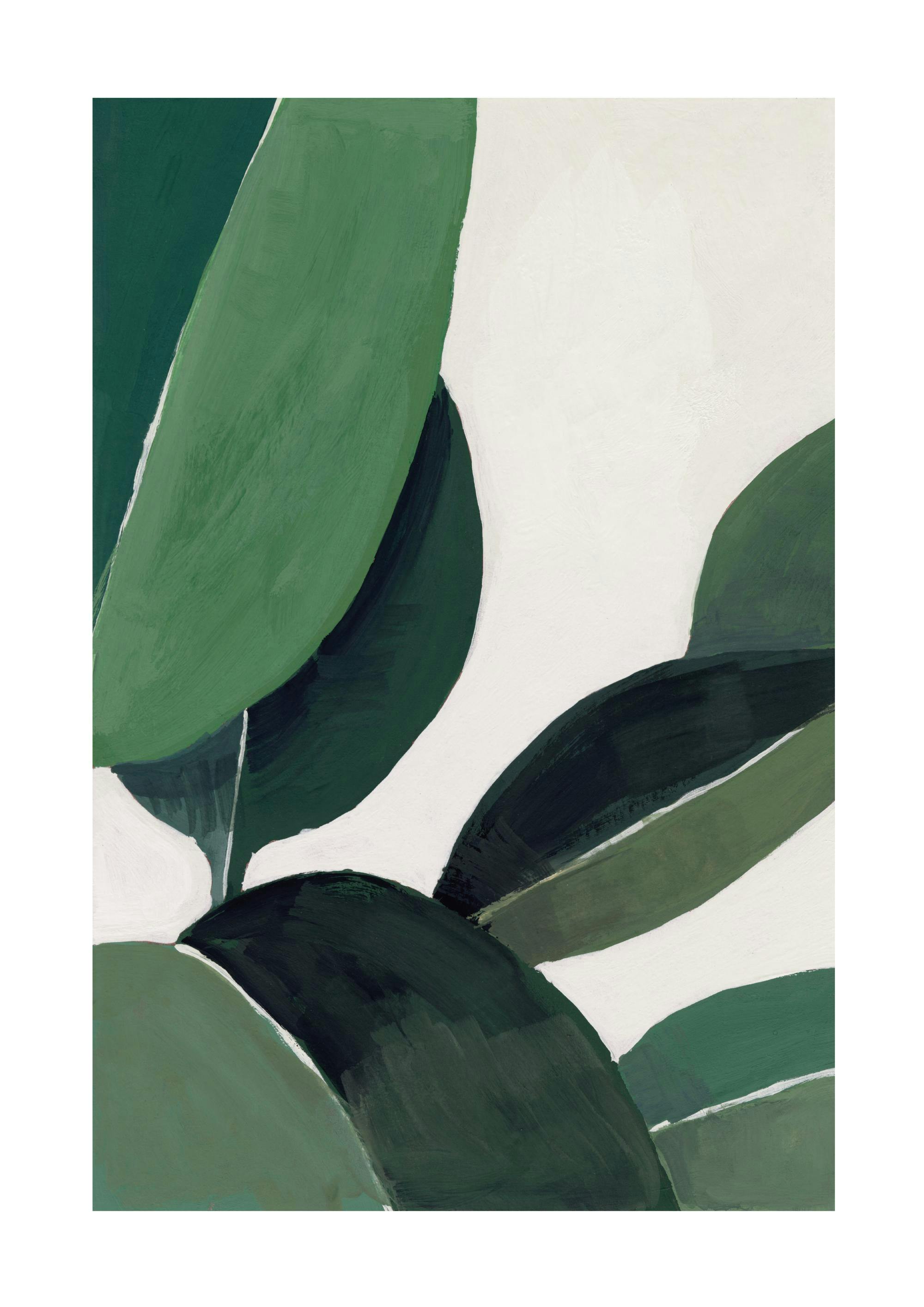 Gouache Leaves Poster 0