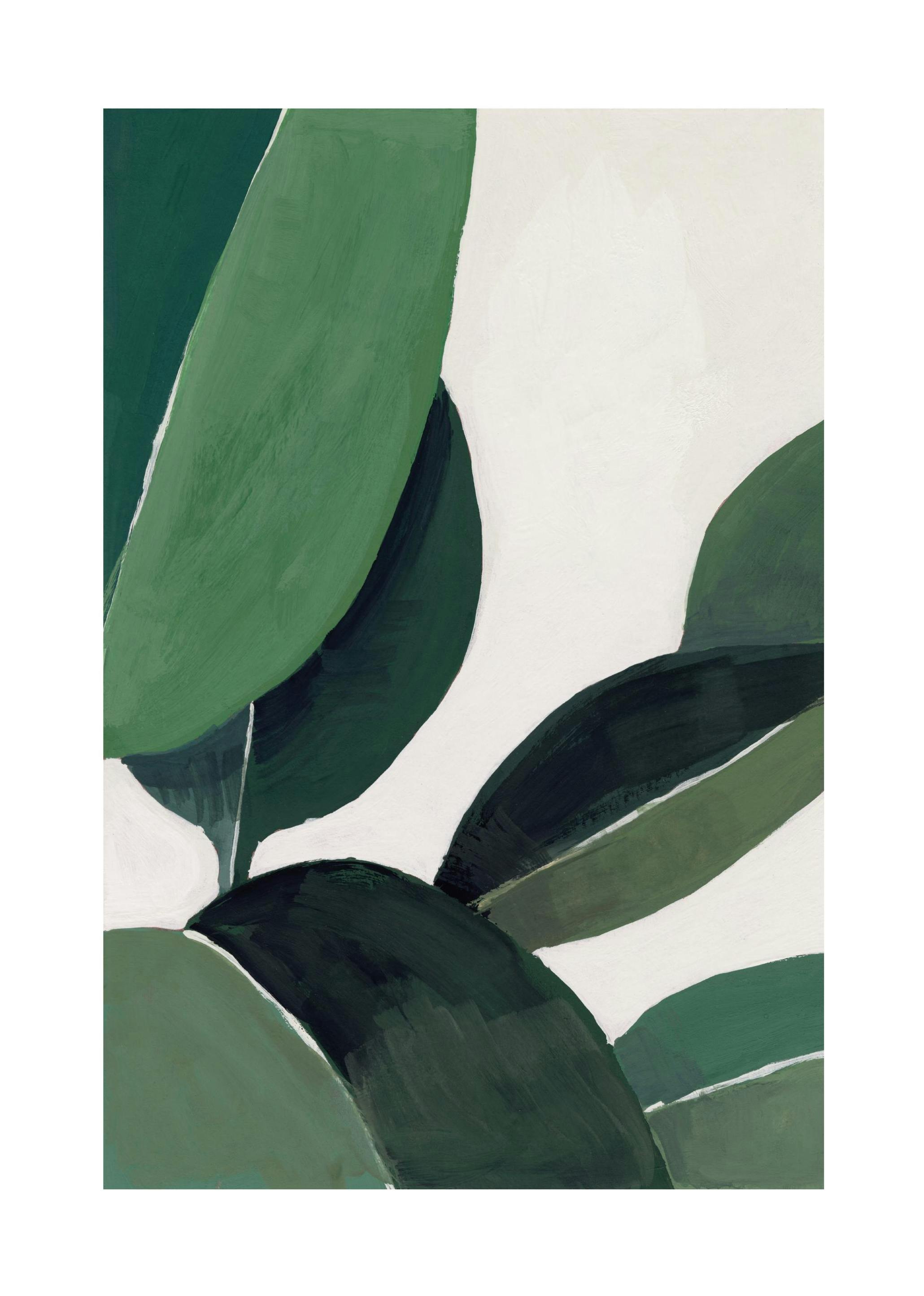 Gouache Leaves Plakat (30x40 cm)- Obrazy