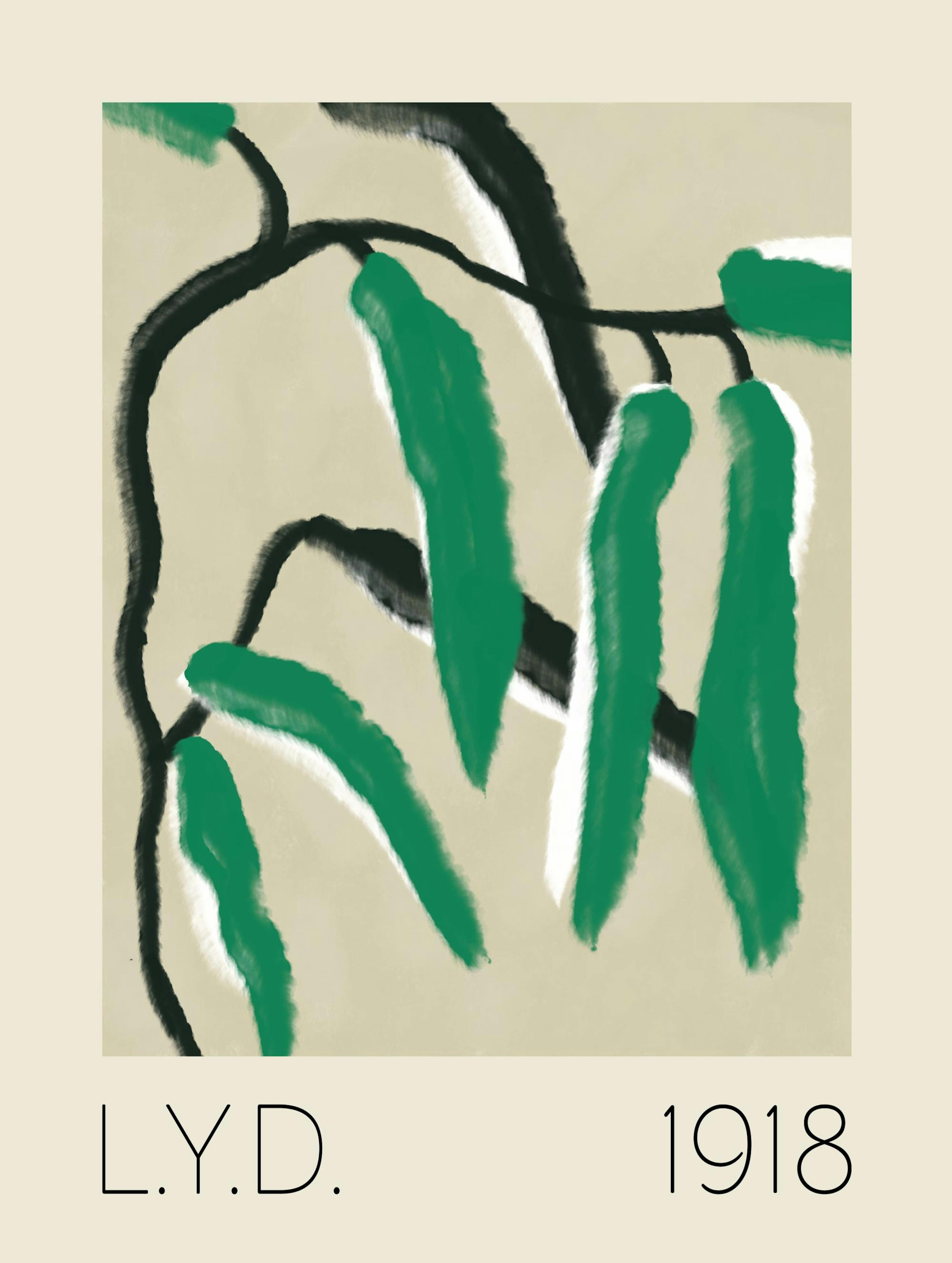 Green Floral No2 Print 0