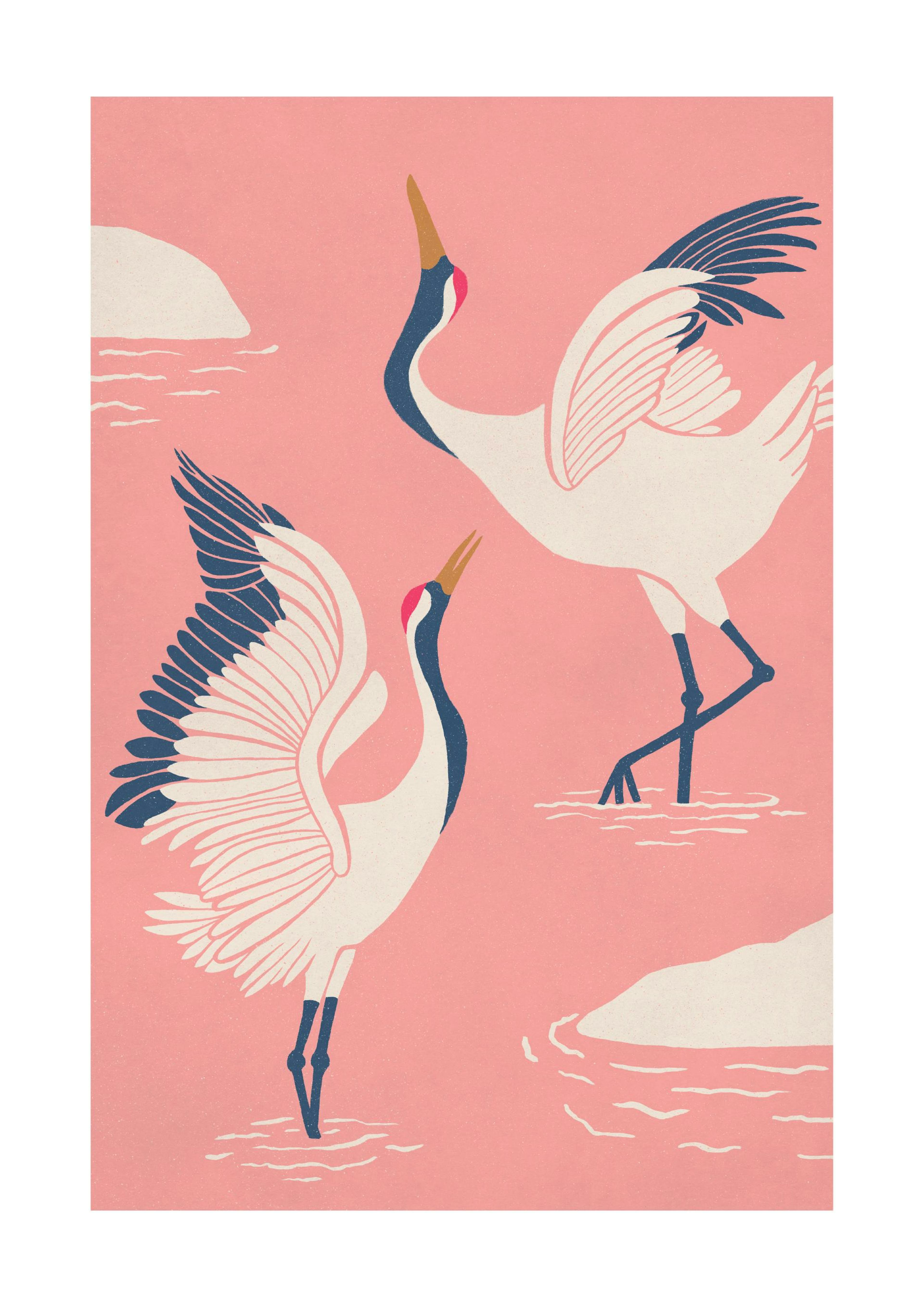 Dancing Cranes Print 0