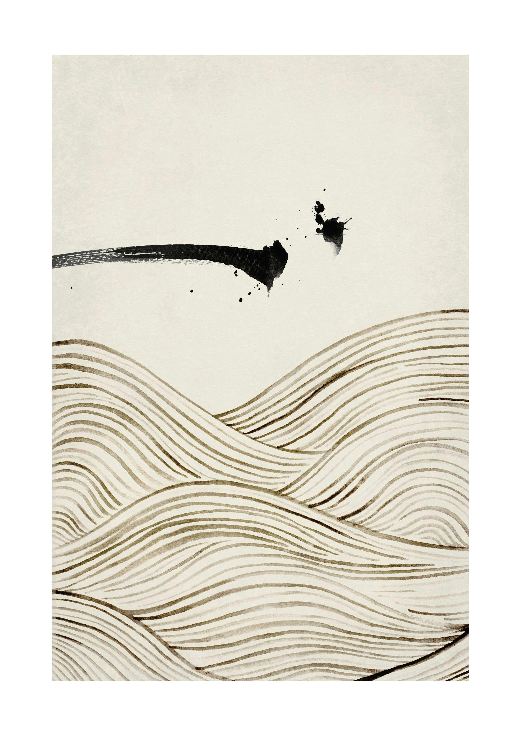 Ink Waves No1 Poster 0