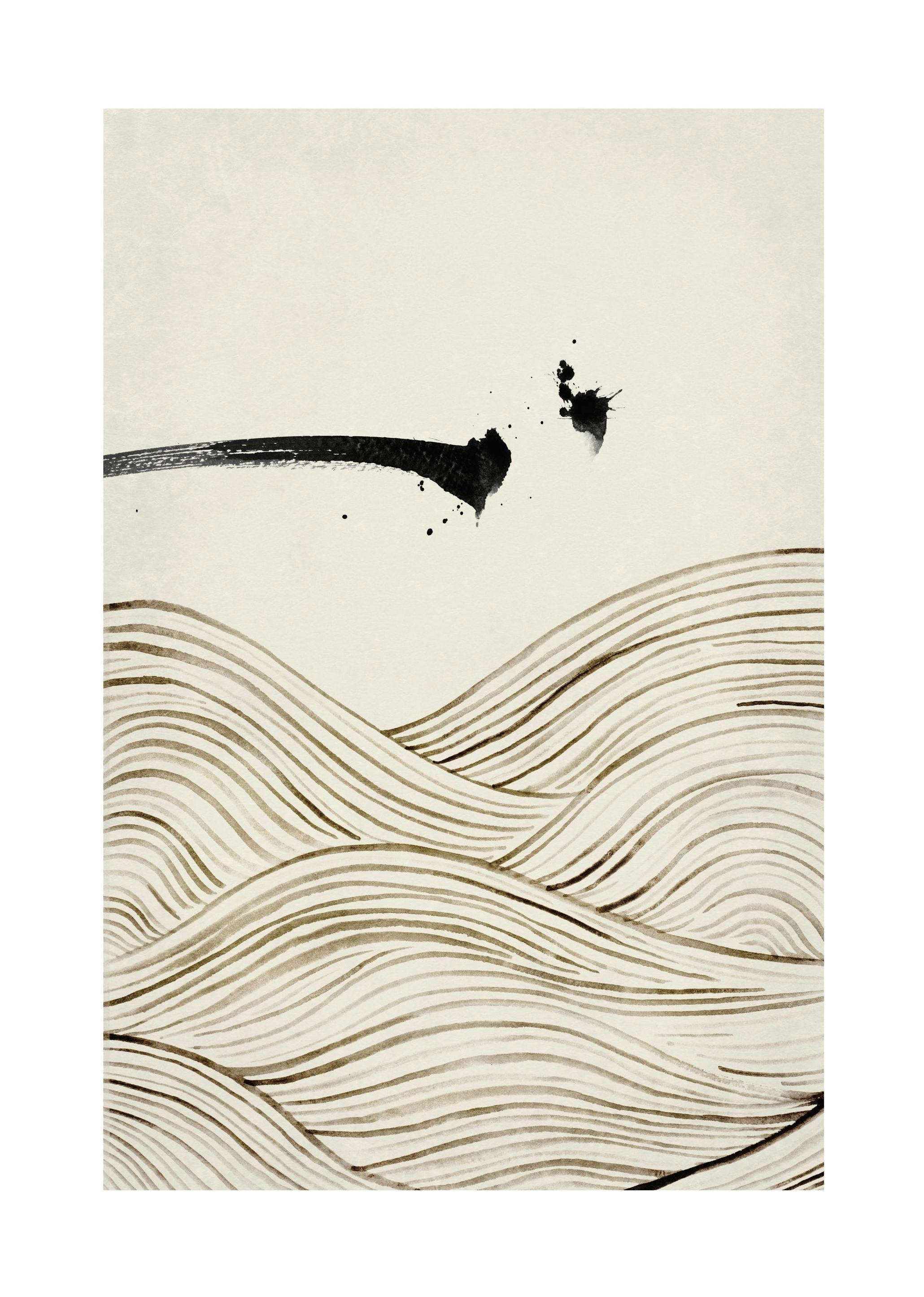 Ink Waves No1 Poster (30x40 cm) - Aquarellen