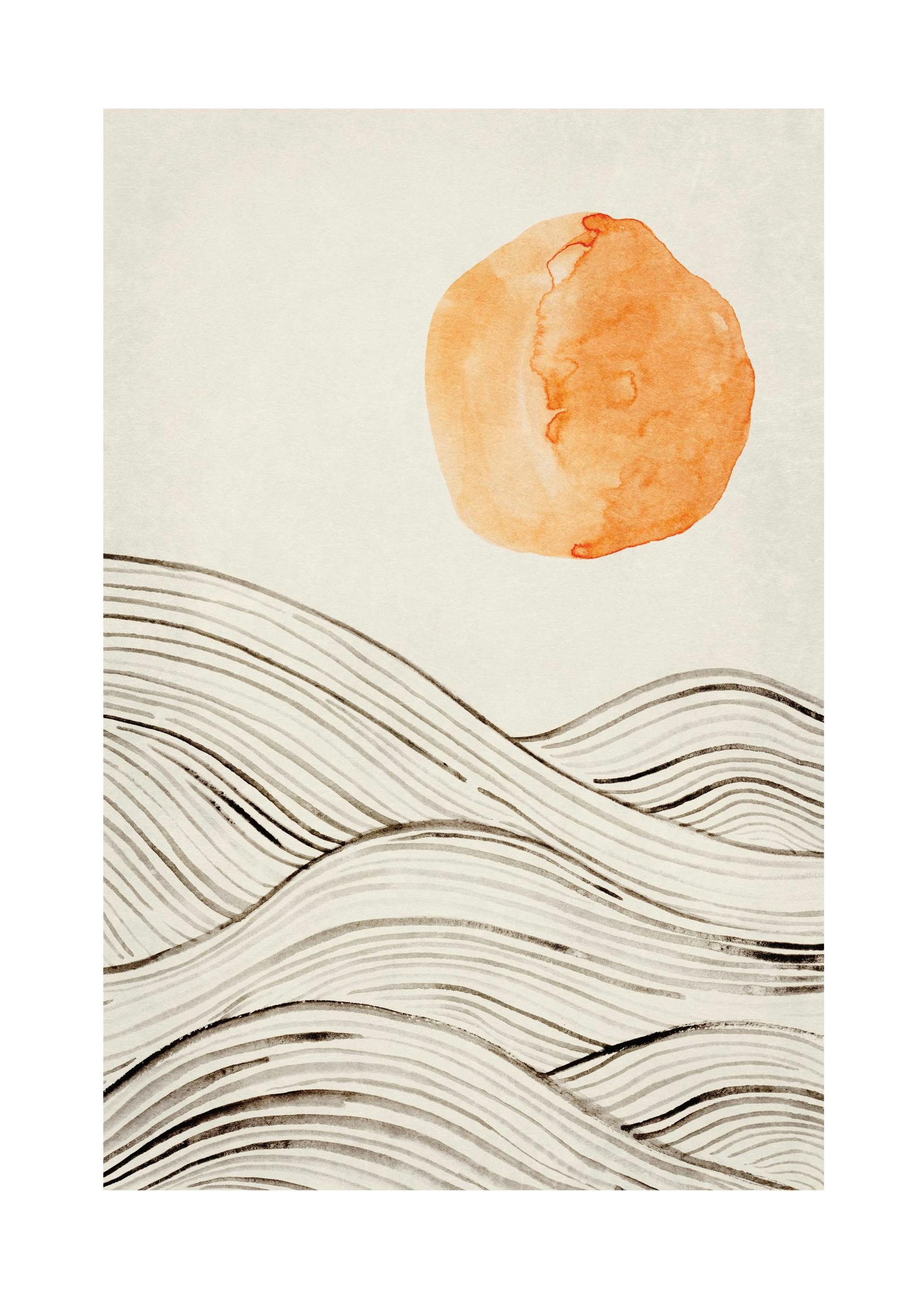 Ink Waves No2 Plakat (30x40 cm)- Obrazy akwarelowe