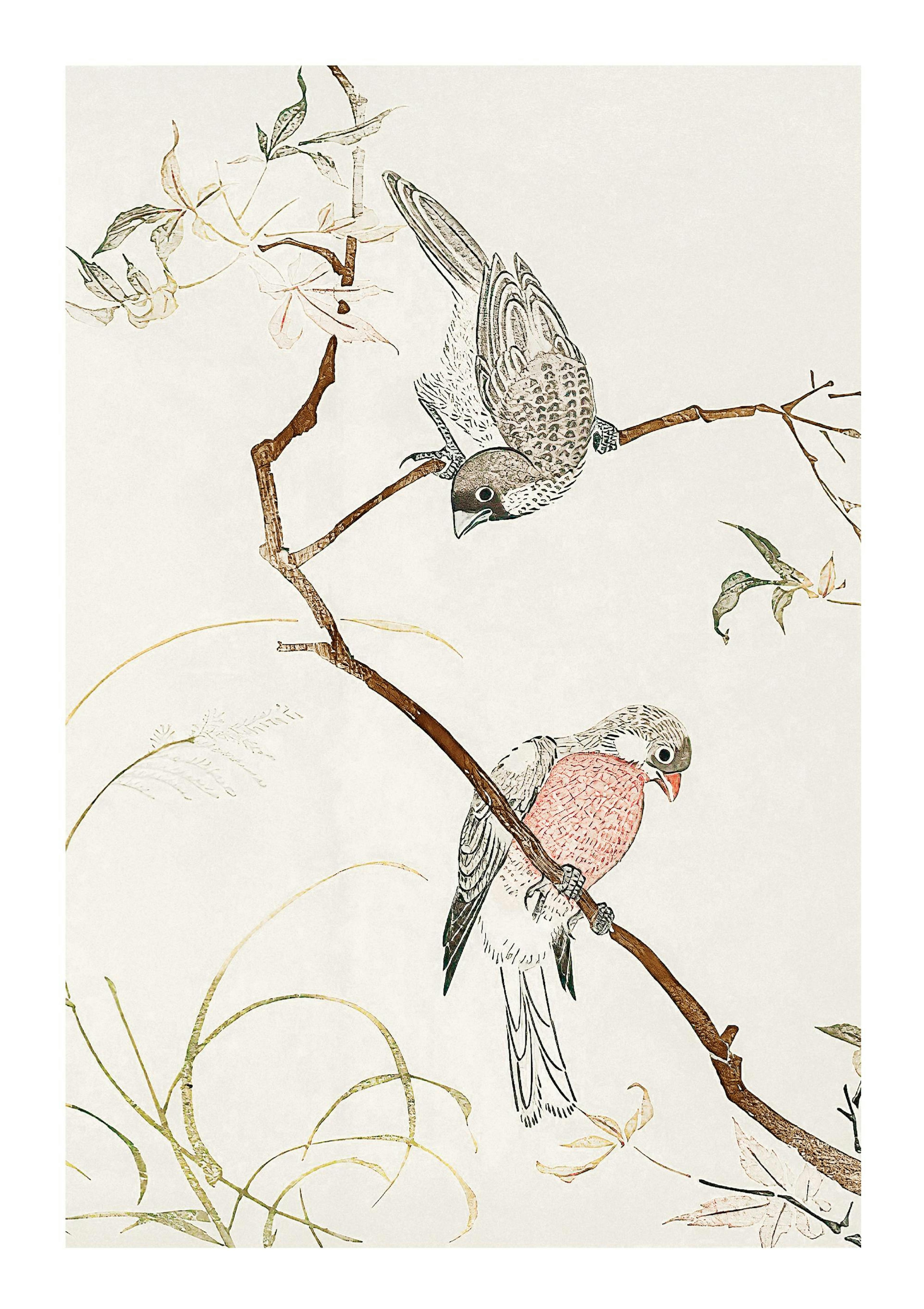 Japanese Seagulls Print