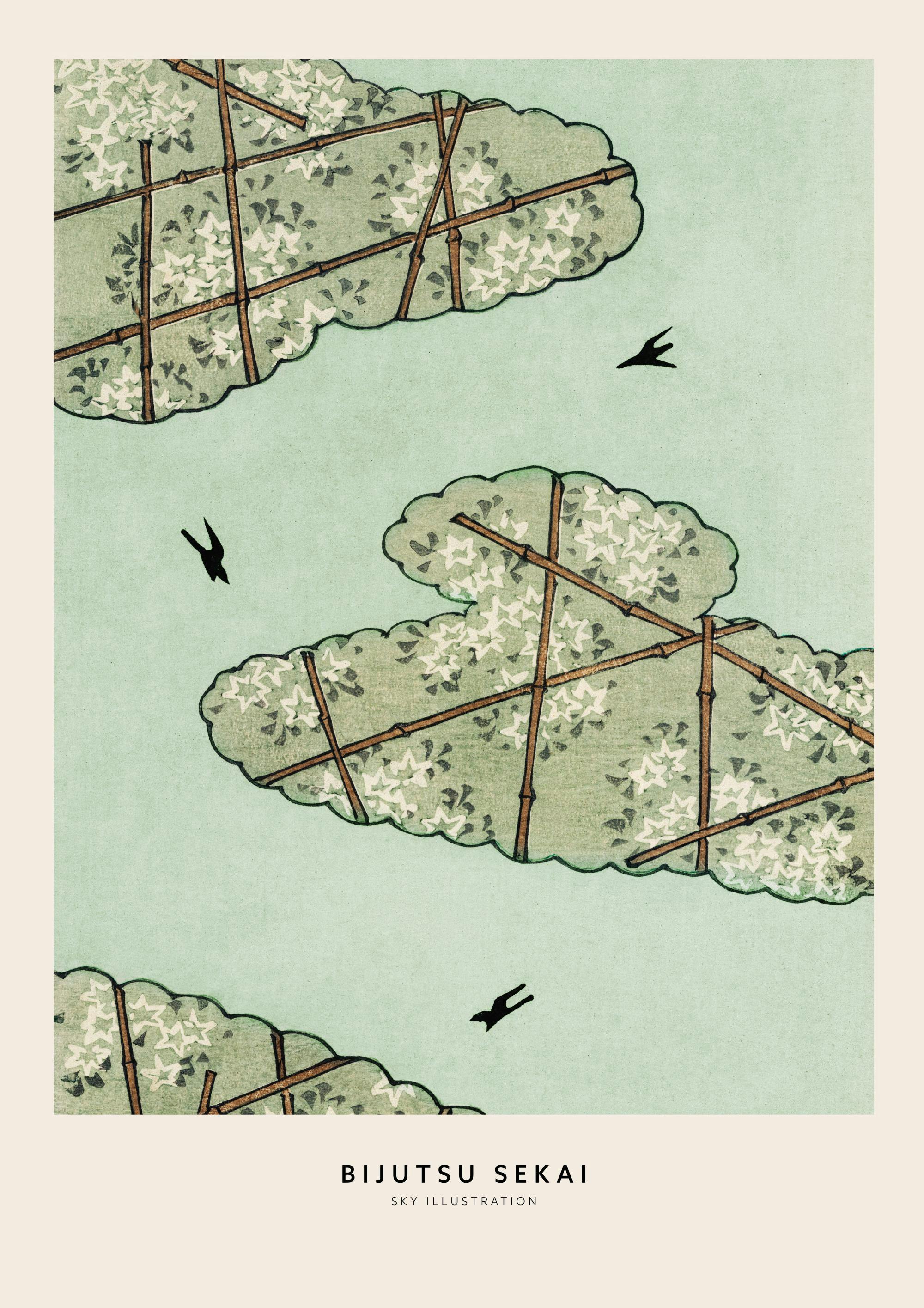 Watanabe Seitei - Sky Illustration Print 0