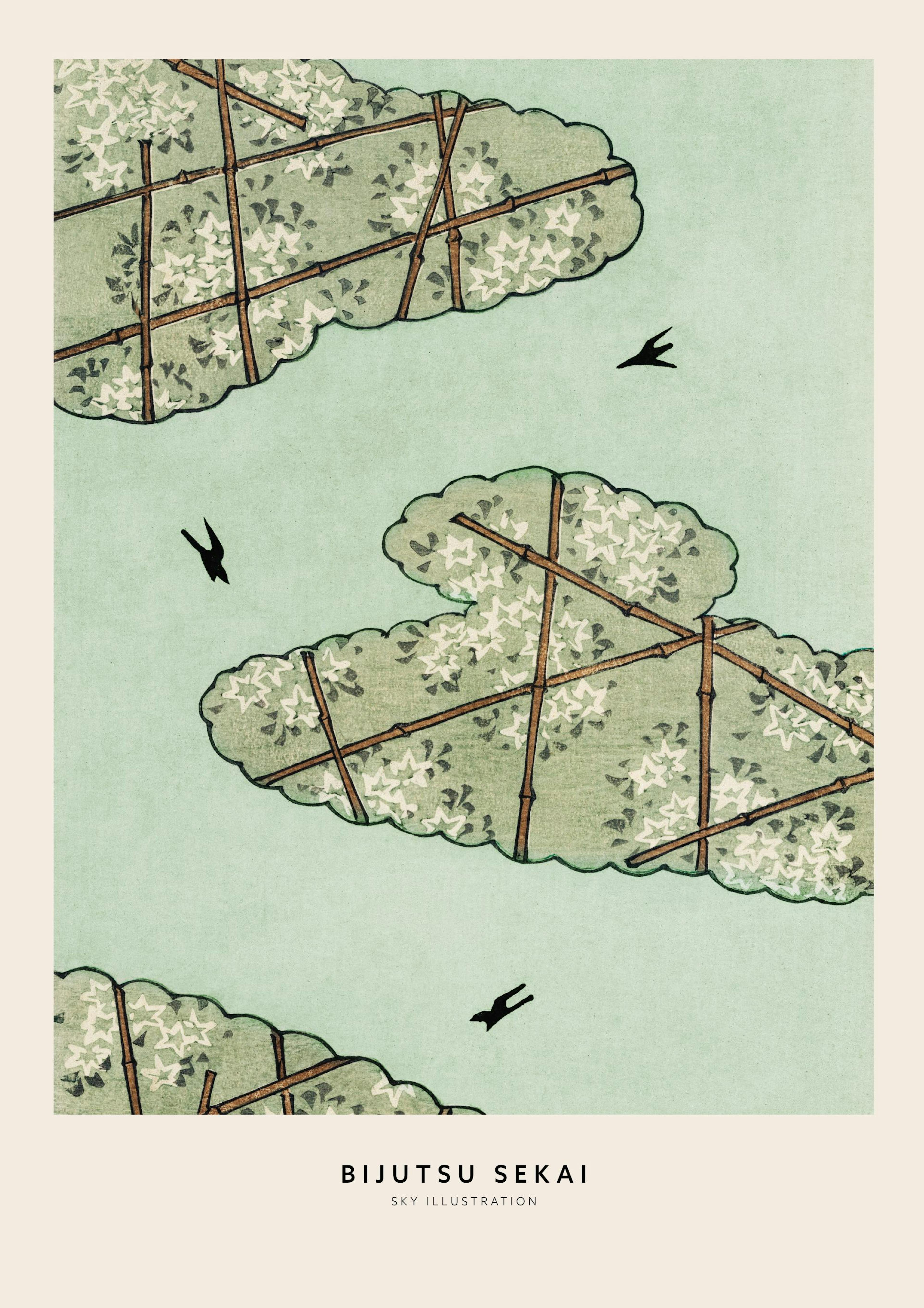 Watanabe Seitei - Sky Illustration Print 0