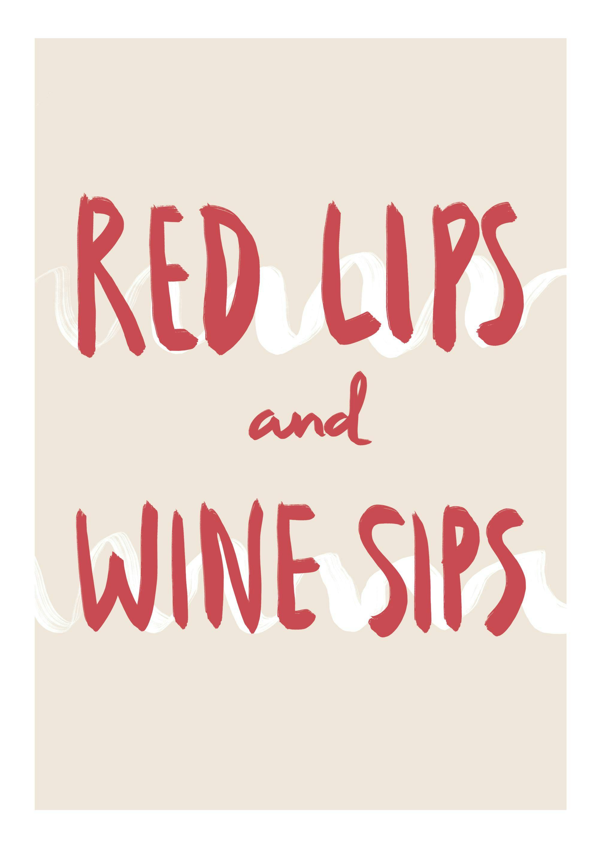 Red Lips and Wine Sips Poster 0