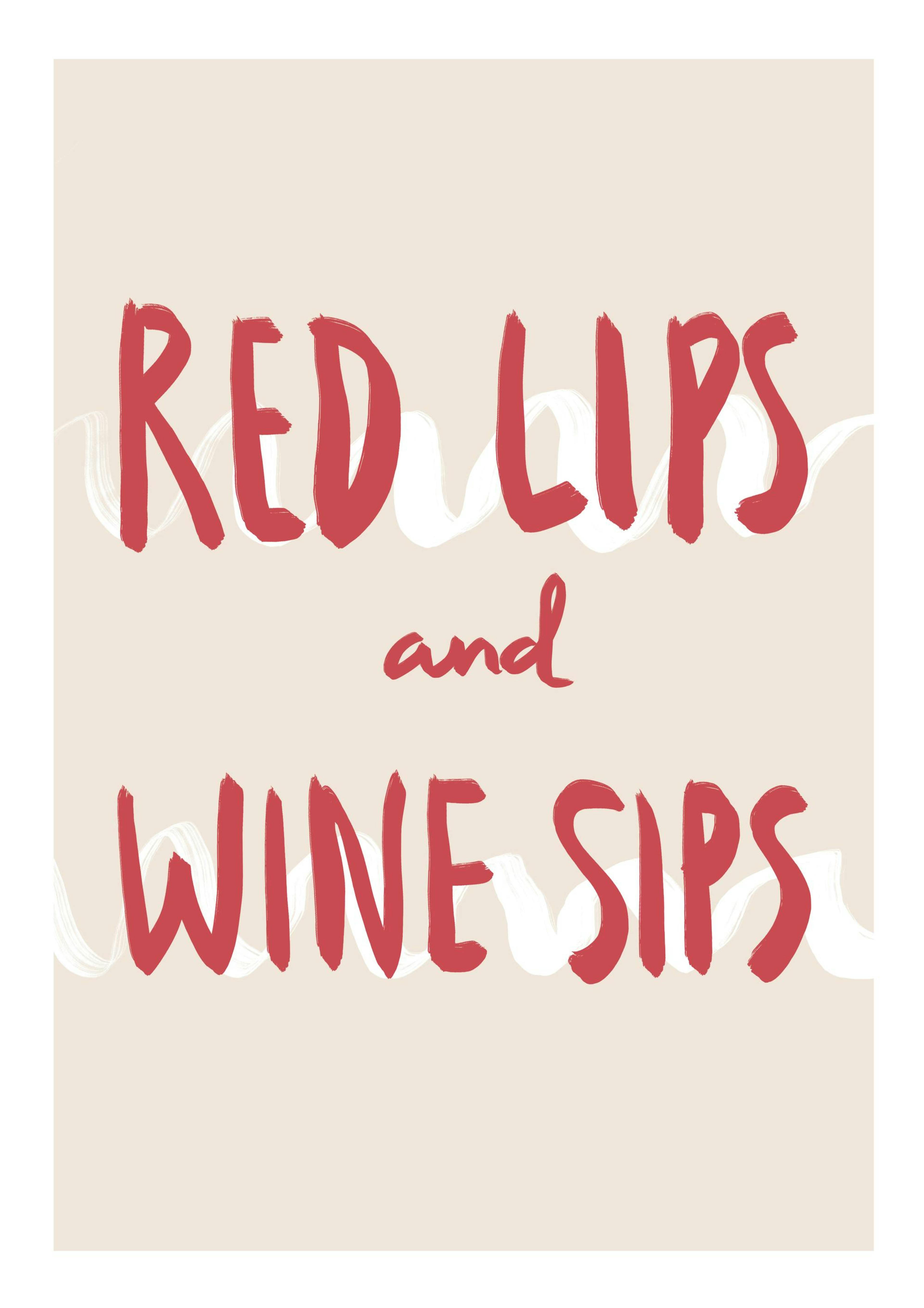 Red Lips and Wine Sips Poster 0