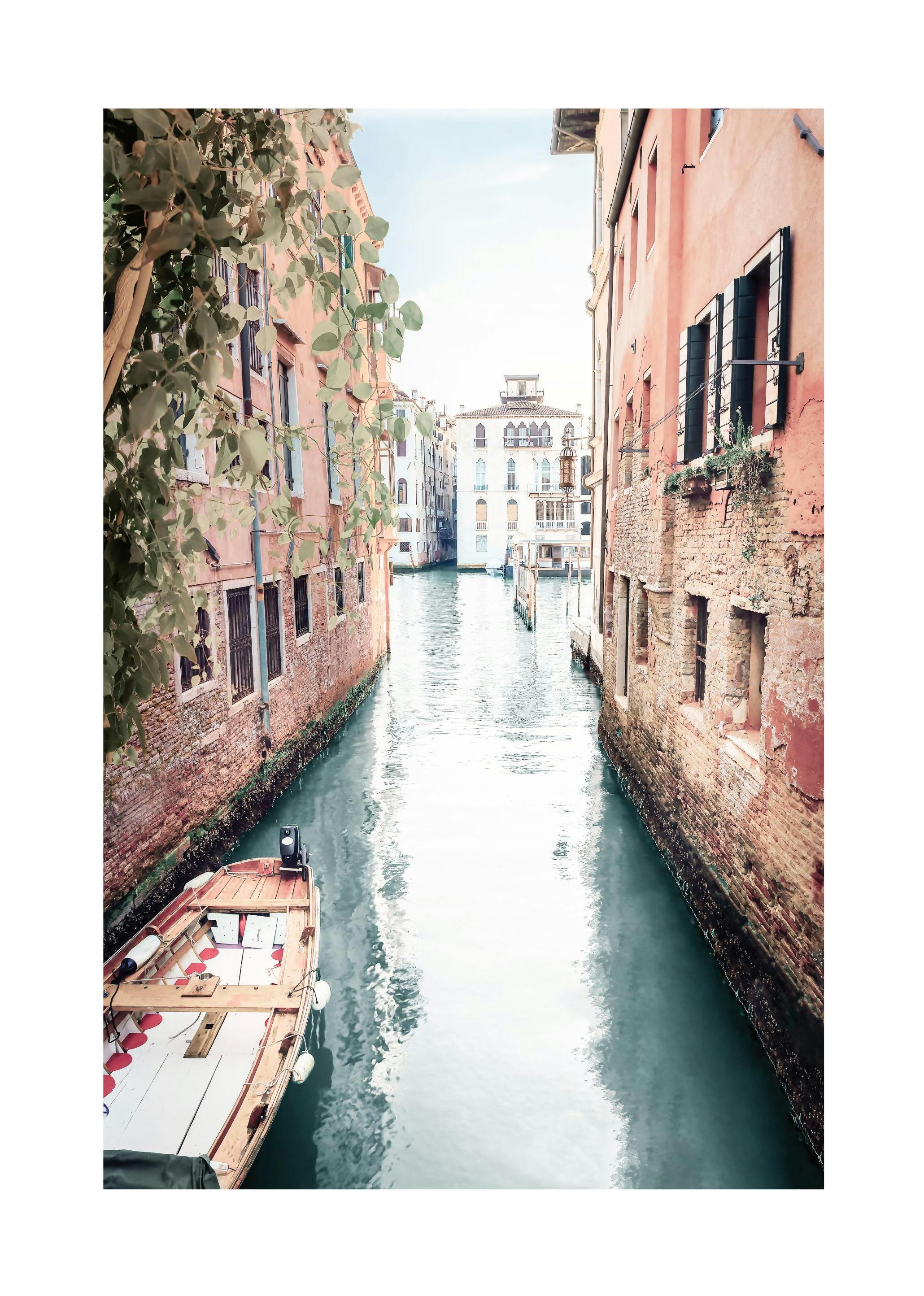 Boat in Venice Affiche (30x40 cm) - Affiches cartes et villes