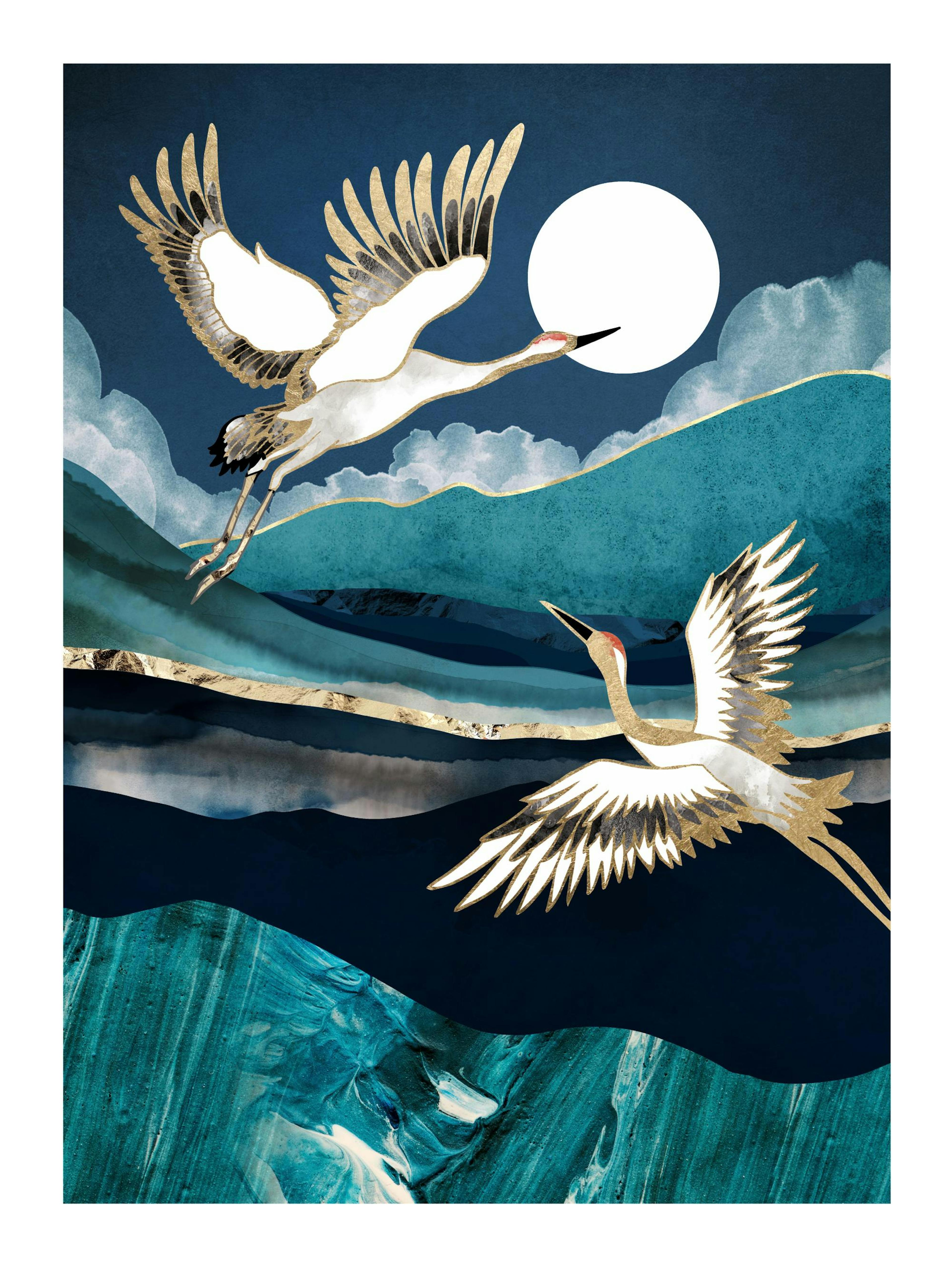 SpaceFrog Designs - Midnight Cranes