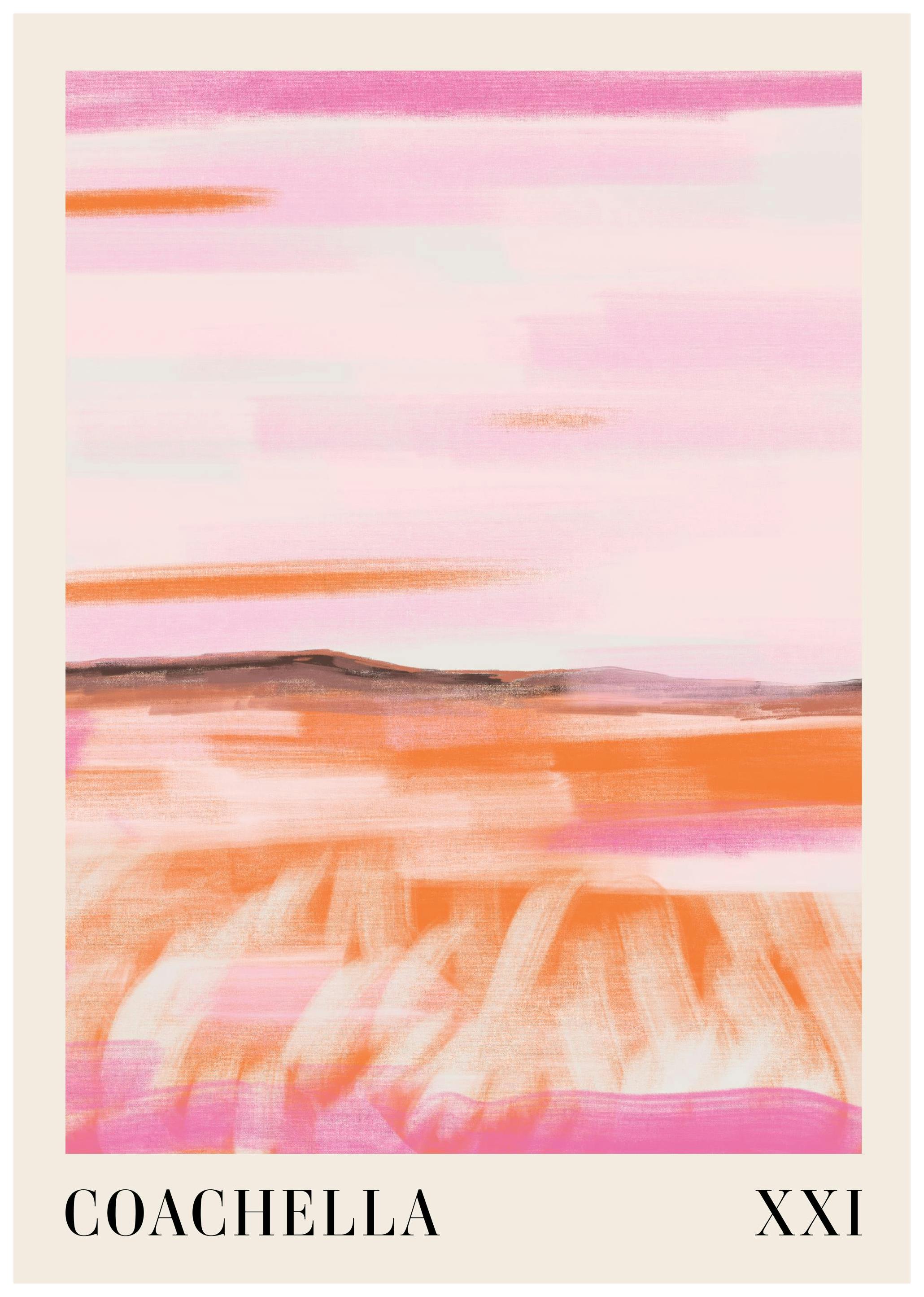 Coachella Valley Poster (50x70 cm) - Schilderijen