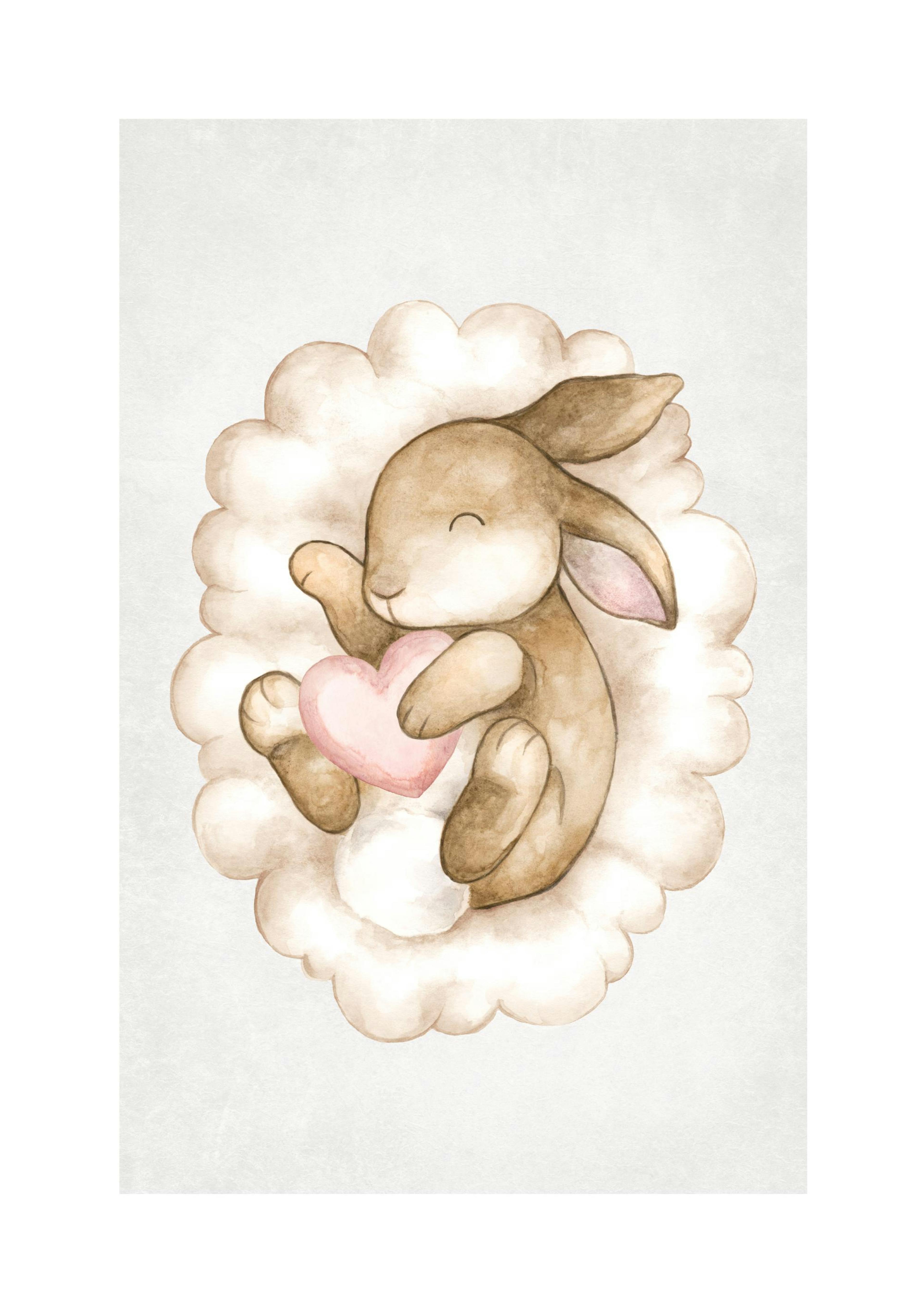 Sleeping Bunny Print